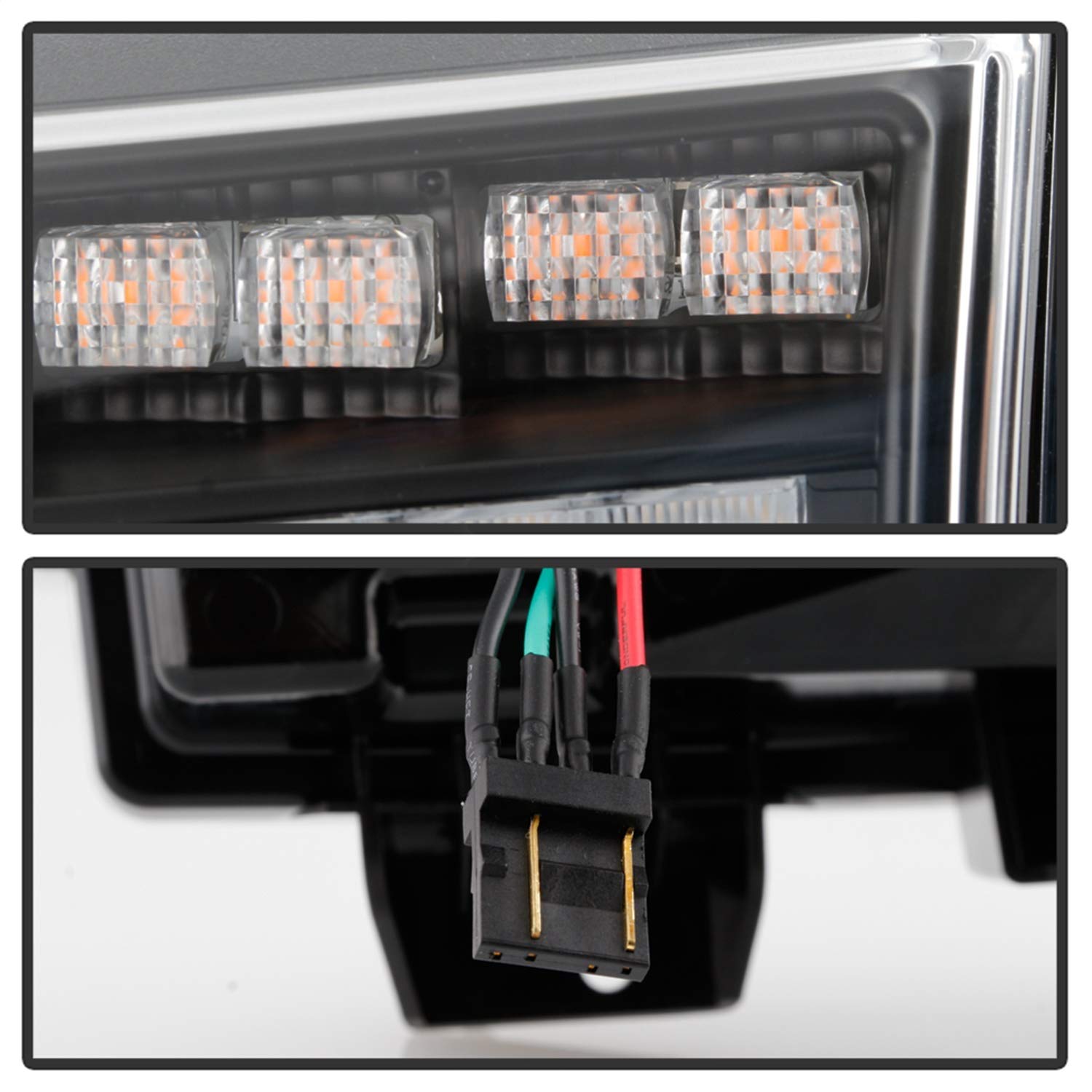 Jeep Wrangler 2018-2019 Spyder 5086785 ( Halogen Model Only Do Not Fit LED Model ) Full LED Front Bumper Lights - Sequential Signal - Black