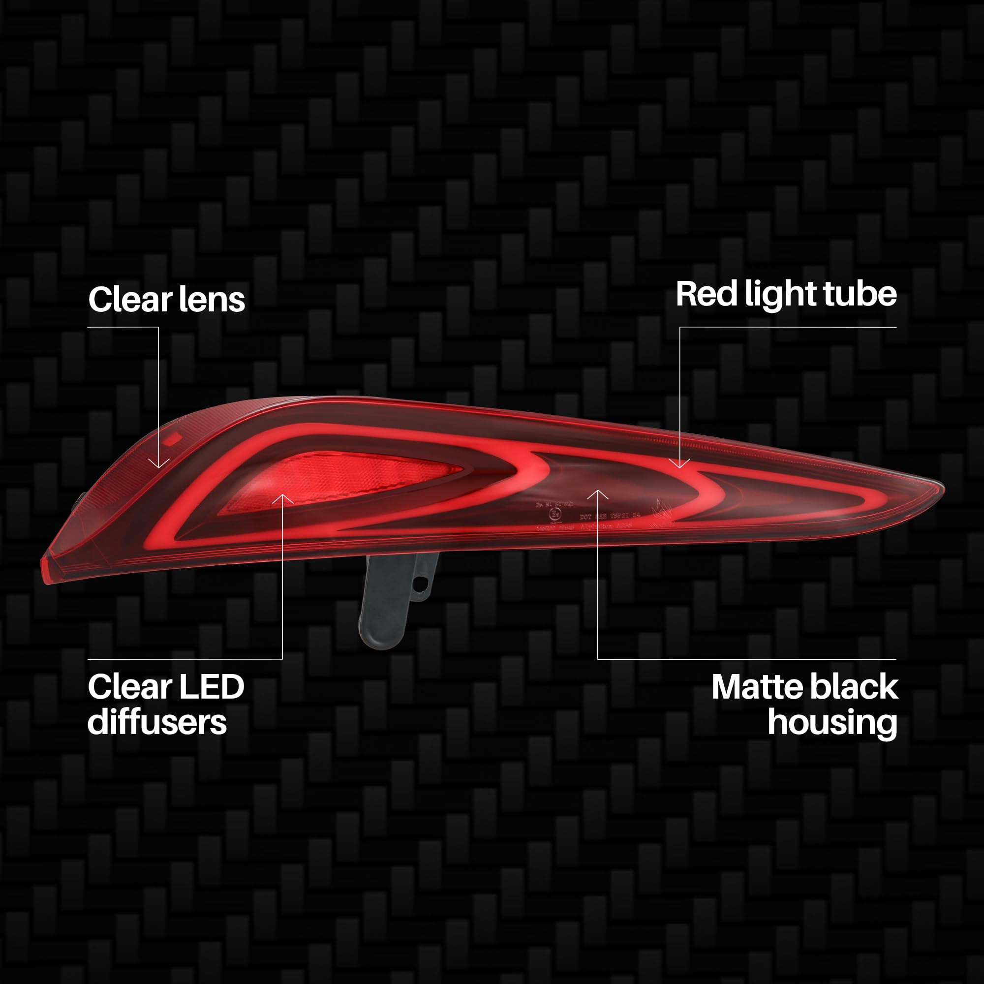 LUXX-Series Alpharex LED Tail Lights Compatible With 20-25 Supra FT-1 Style Vivid Red