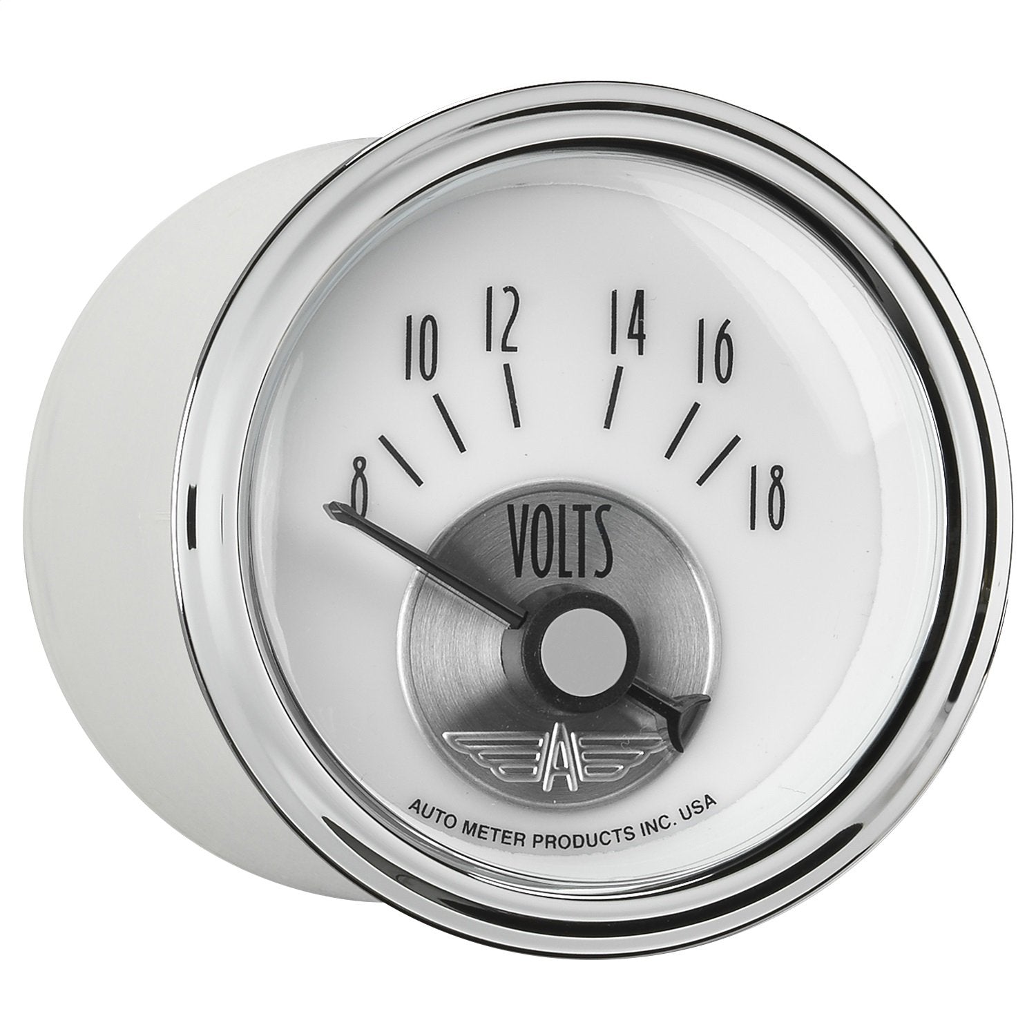 Auto Meter Prestige Pearl 2094 2-1/16" 8V - 18V Electric Voltmeter Gauge (52.4mm)