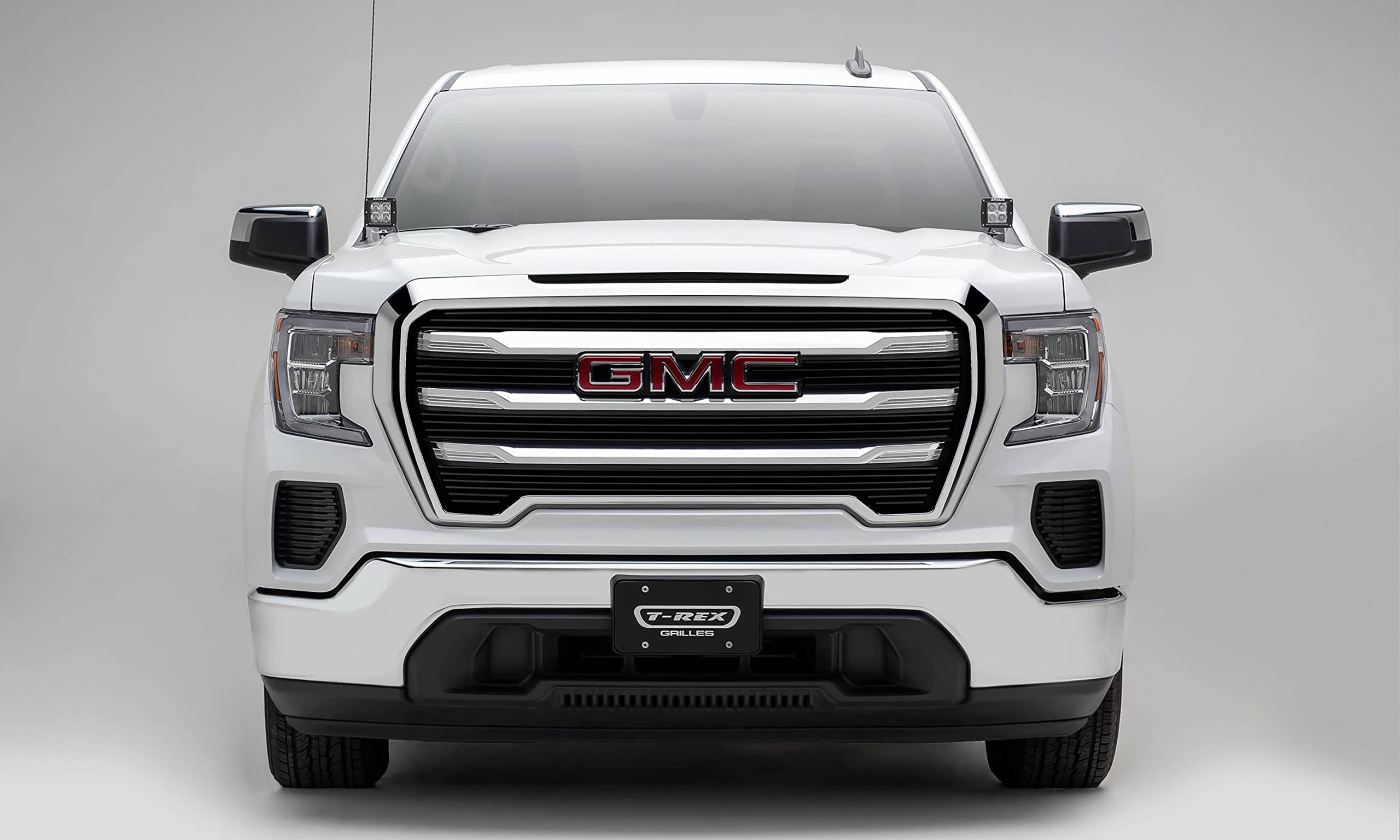 GMC Sierra 1500 2019-2021 Billet Grille, Black, Aluminum, 5 Pc, Overlay - PN #21213B