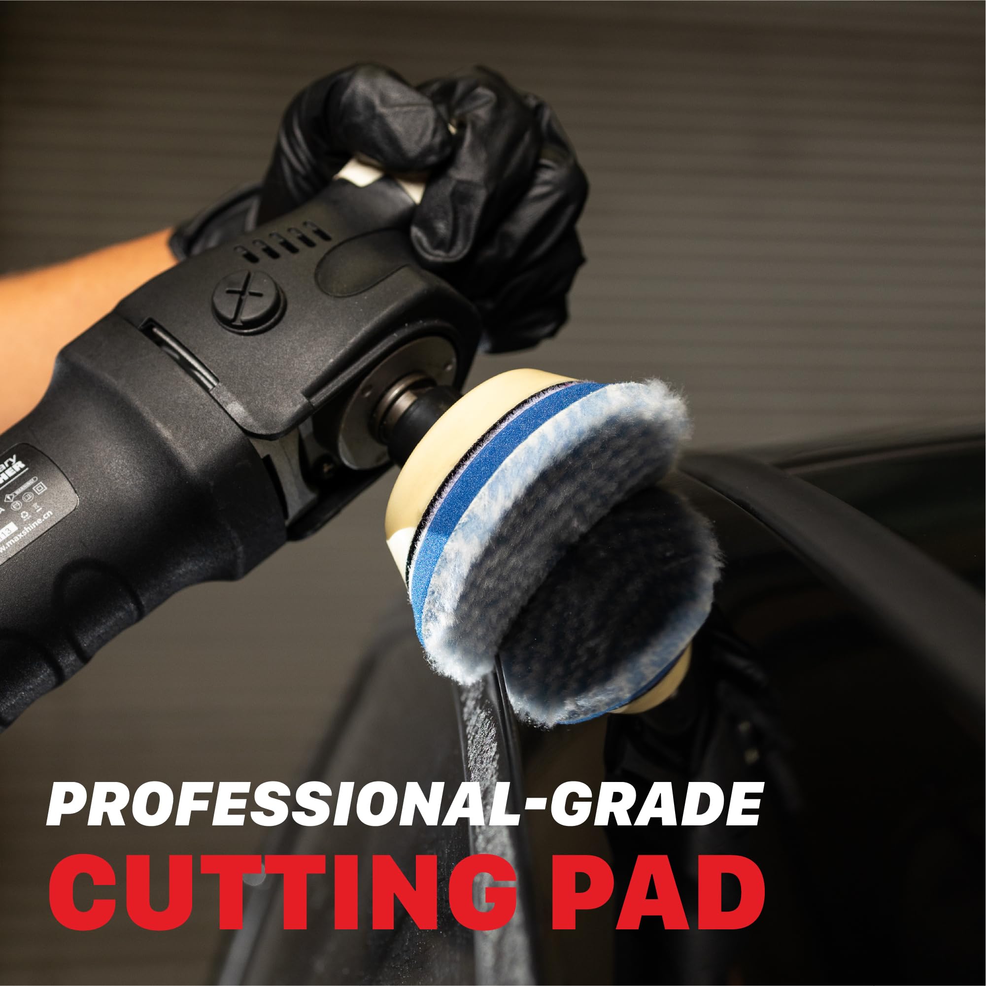 5” Maxshine Universal Synthetic Wool Cutting Pad | Durable Hook & Loop Pad for Heavy-Duty Use | Professional Buffing Pad Compatible with DA & Rotary Polishers | Paint Correction & Defect Removal