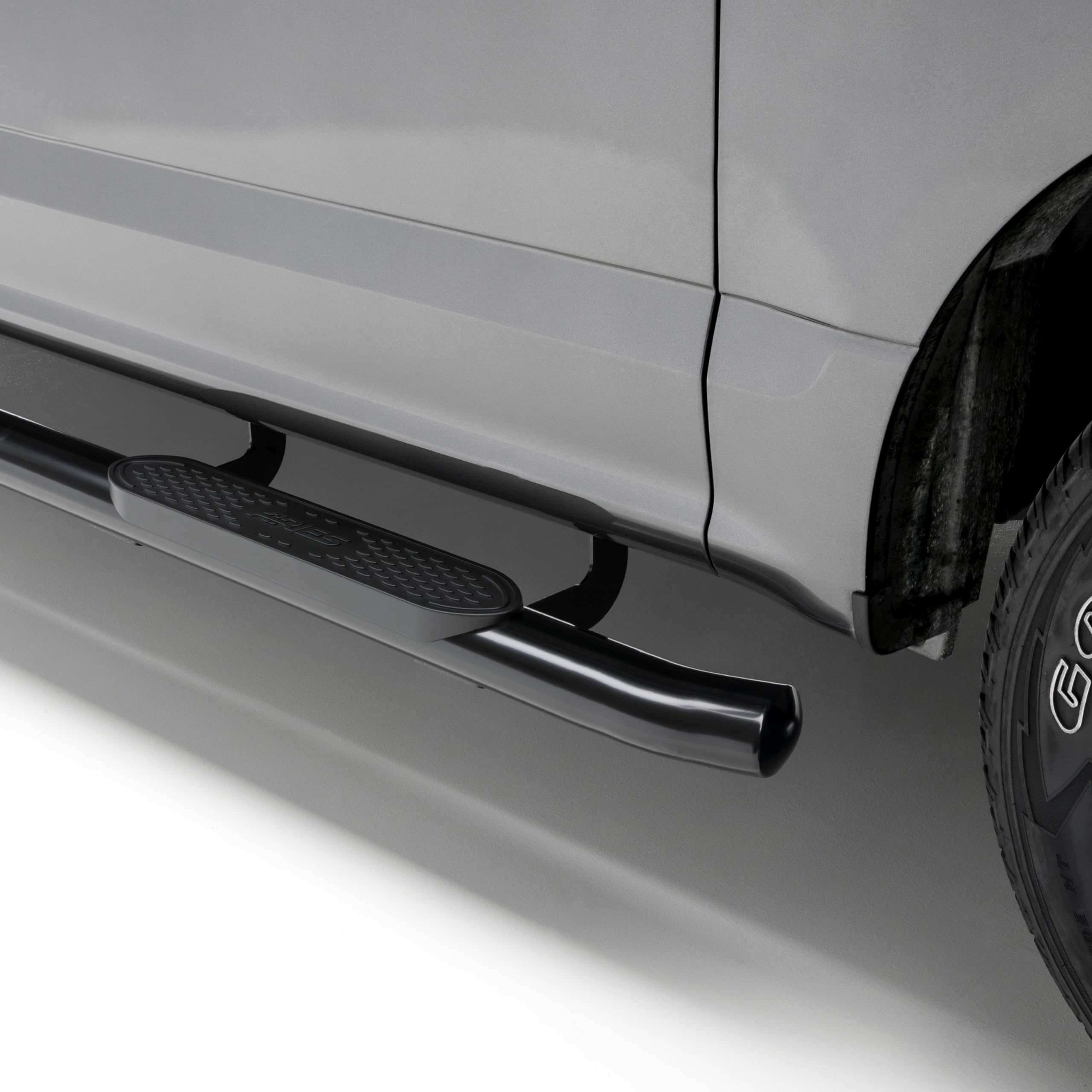 4-Inch ARIES Black Steel Oval Nerf Bars, Select Ford Ranger SuperCrew