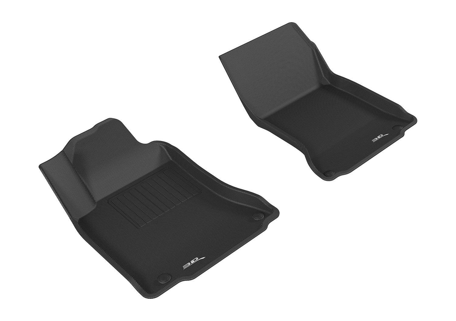3D MAXpider Custom Fit Front Row All-Weather Floor Mat for Select Infiniti QX30 Models - Kagu Rubber (Black)