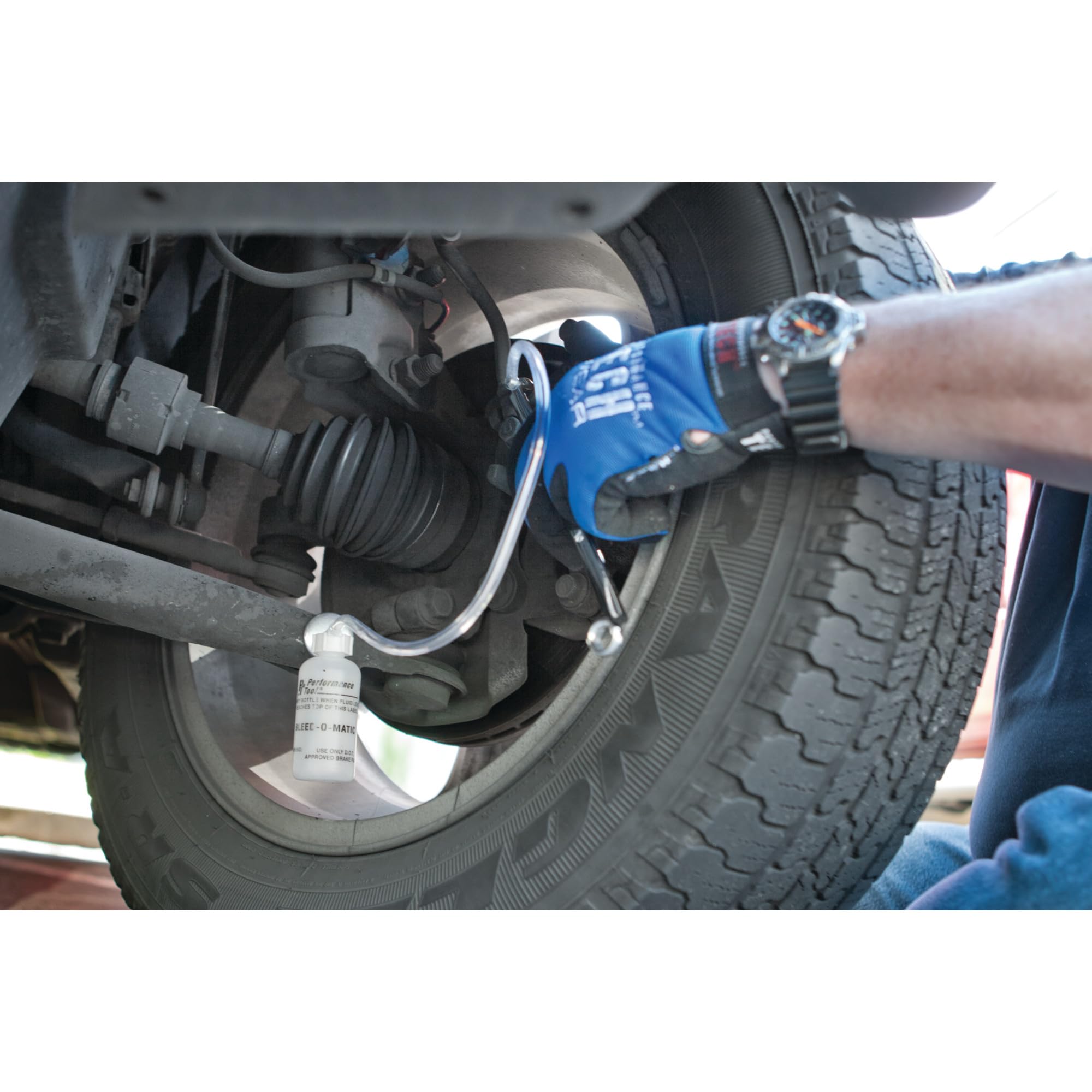 Brake Bleeder and Vacuum Pump Kit Performance Tool W80625 with Magnetic Pad and Adapters for Easy Air Bleeding of Brake Lines