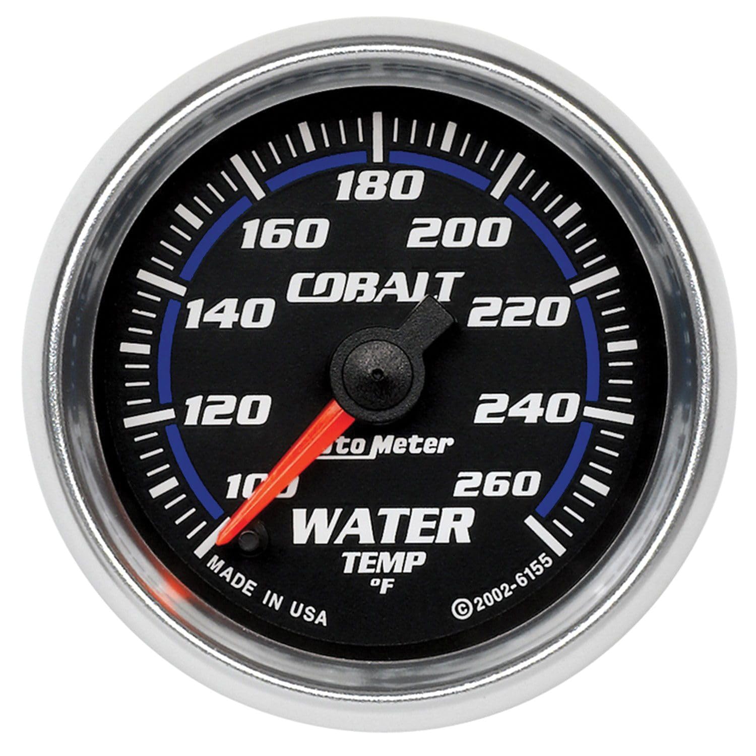 Auto Meter Cobalt 6155 Full Sweep Electrical Water Temperature Gauge, 2 1/16"
