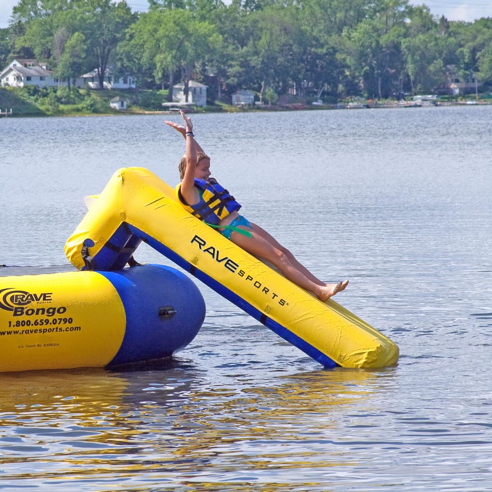 Aqua Slide RAVE Sports Water Trampoline Attachment Color: Blue and Yellow
