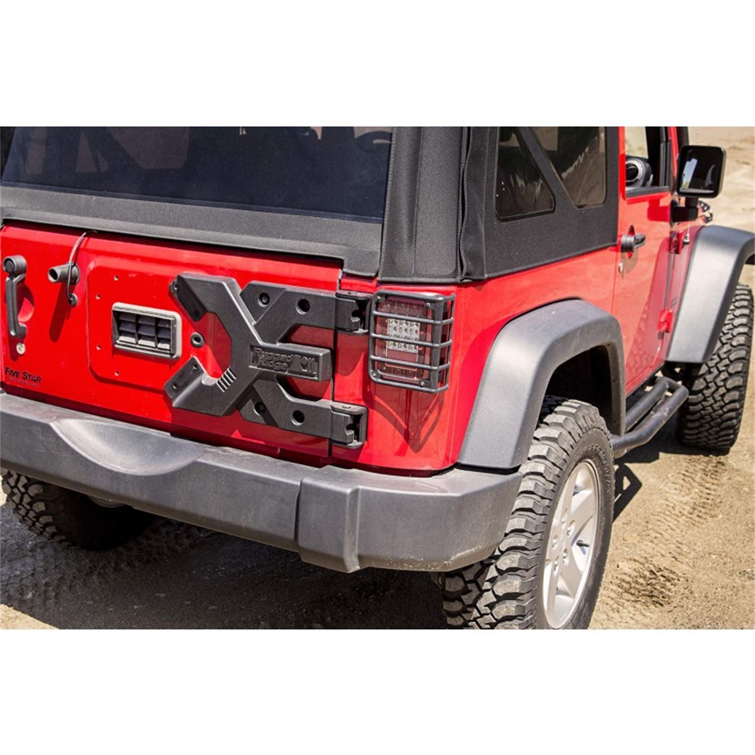 HD Tire Carrier Rugged Ridge | Black, Hinge Casting, Heavy Duty | 11546.51 | Fits 2007-2018 Jeep Wrangler JK