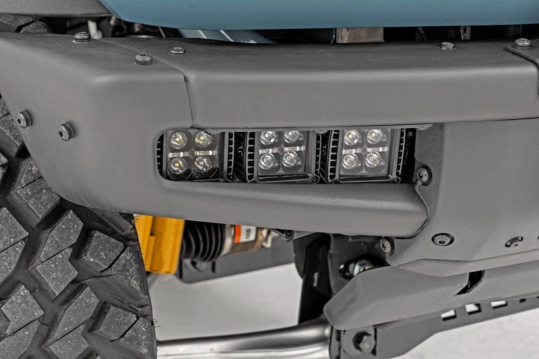 Rough Country Triple LED Fog Light Kit DRL for Ford Bronco (2021-2024) - White DRL