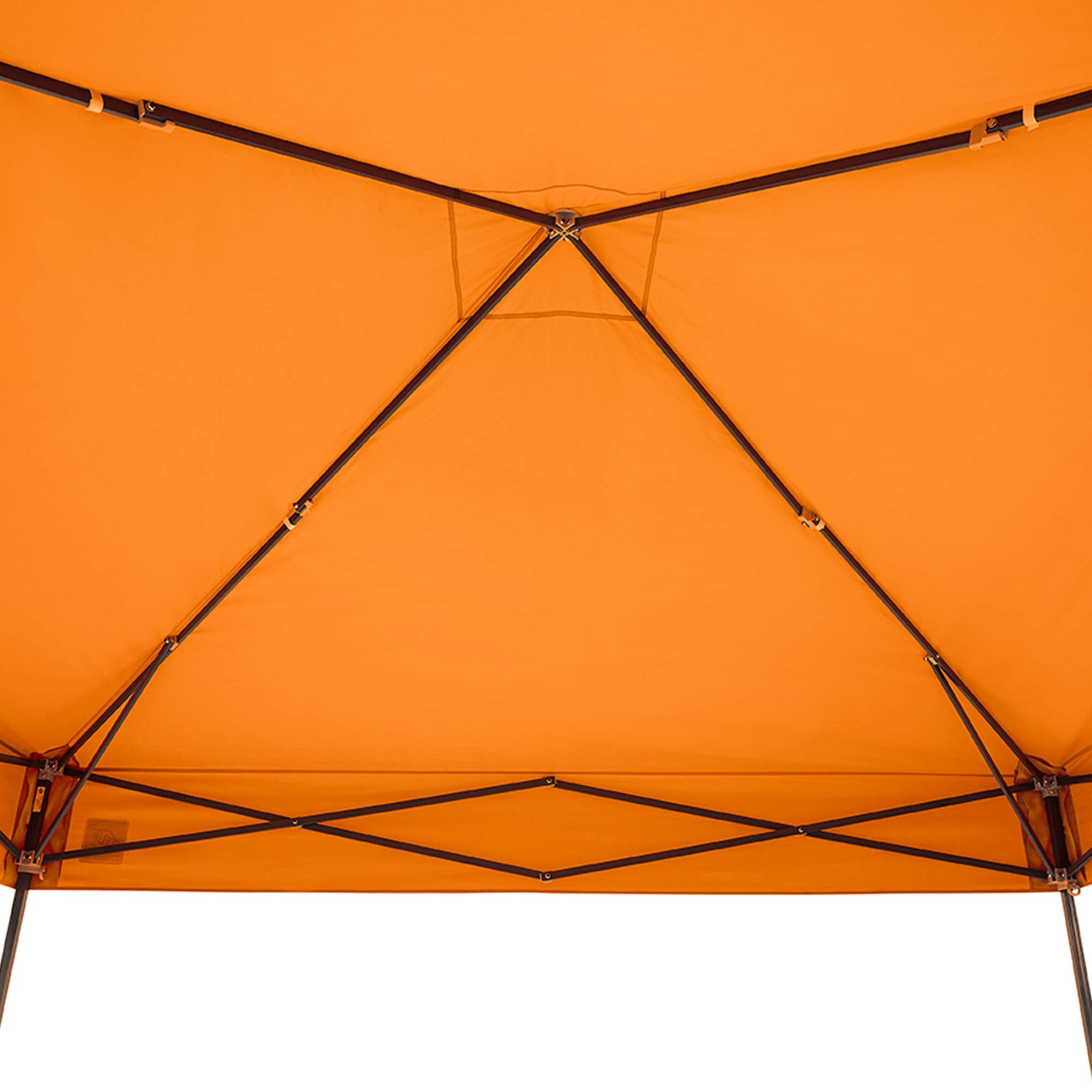 E-Z UP Instant Shelter Pyramid Canopy, 10' x 10' with Wide-Trax Roller Bag & 4 Piece Spike Set, Splash