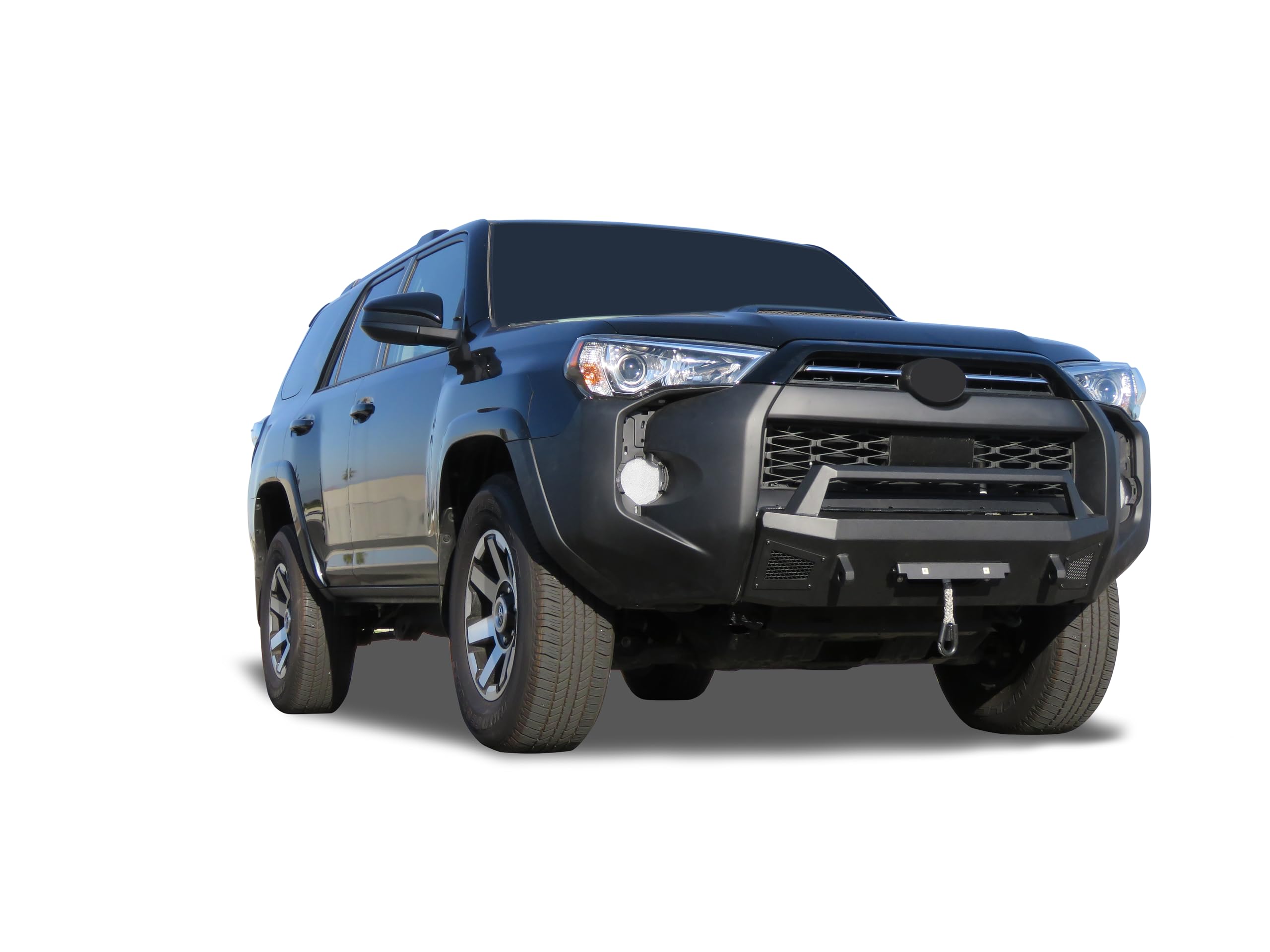 Heavy Duty Black Horse Armour III Front Winch Bumper Textured Black Compatible with 2014-2024 Toyota 4Runner(Excl. Limited, Nightshade Edition and 22-24 TRD Sport)-AR3HD60NL