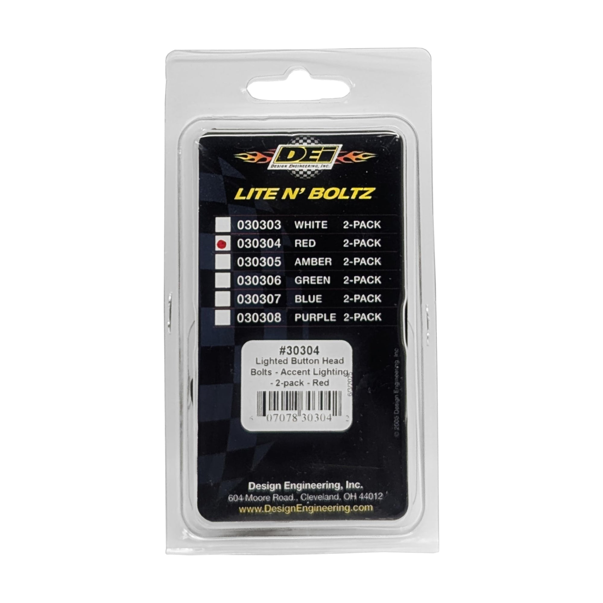 Design Engineering Lite'N Boltz 030304 Red Accent Lighting - LED Lighted Button Head Bolts (Pack of 2)