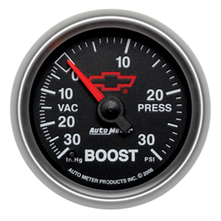 Auto Meter 3659-00406 Red GM Performance Parts 2-1/16" 30 in Hg-30 PSI Electric Boost-Vacuum Gauge