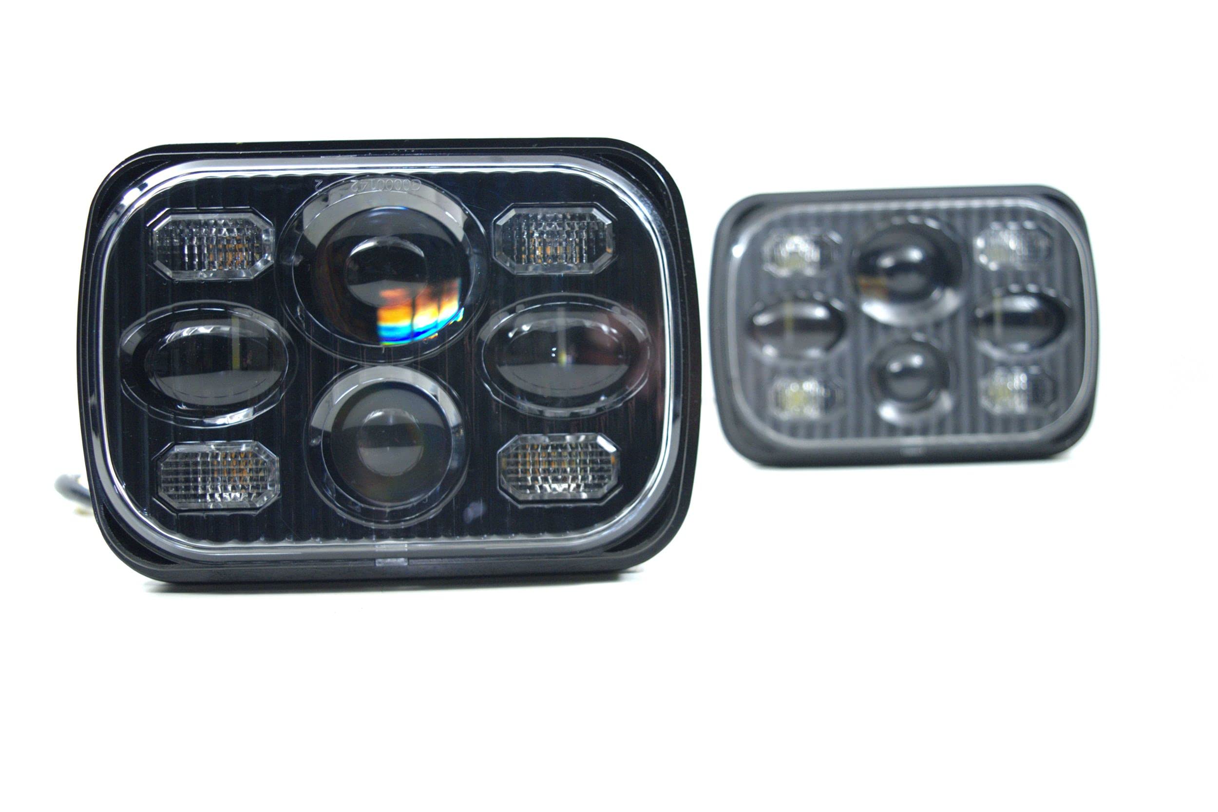 Sealed5 Morimoto LED Headlight Housing Replacement, Universal 5x7, BI-LED Ultra Bright Upgrade with Switchback DRL’s, Flicker & Error Free, Plug and Play Assembly, DOT Approved (1x LF268)