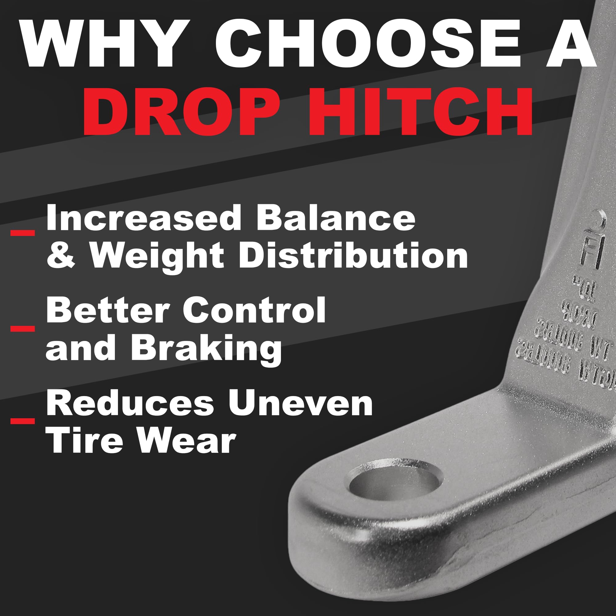 Trimax 8 Inch TRZ8ALFM Forged Aluminum Drop Hitch, Truck, Camper, Trailer, Towing, Fixed Ball Mount Drop Hitch 2 Inch Receiver - 8,000 Ib Tow Rating, 800 lb Tongue Capacity