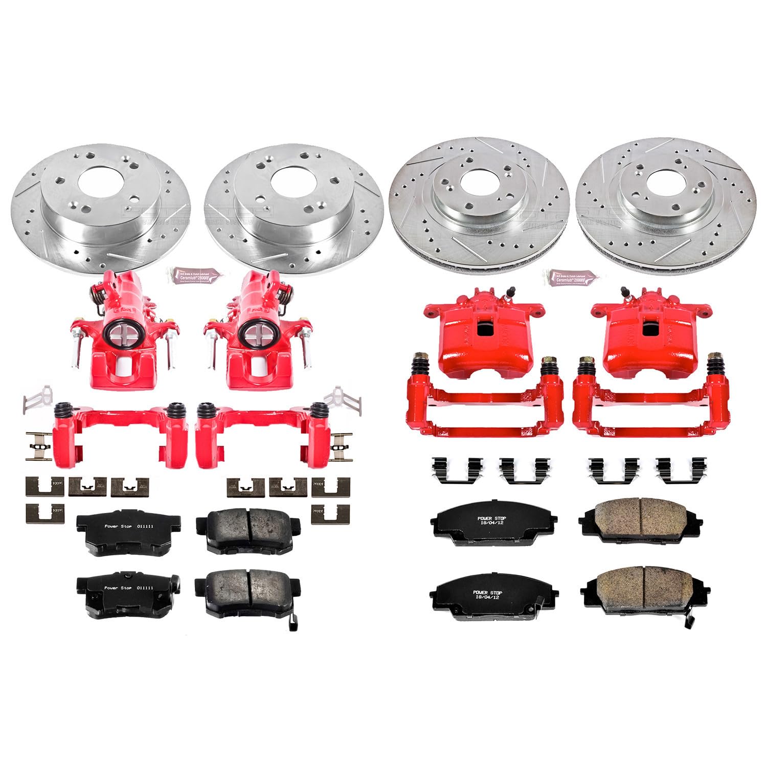 Power Stop Z23 KC2441 Evolution Sport Performance 1-Click Brake Kit with Caliper For Acura RSX 2002-2006 [Model Specific]