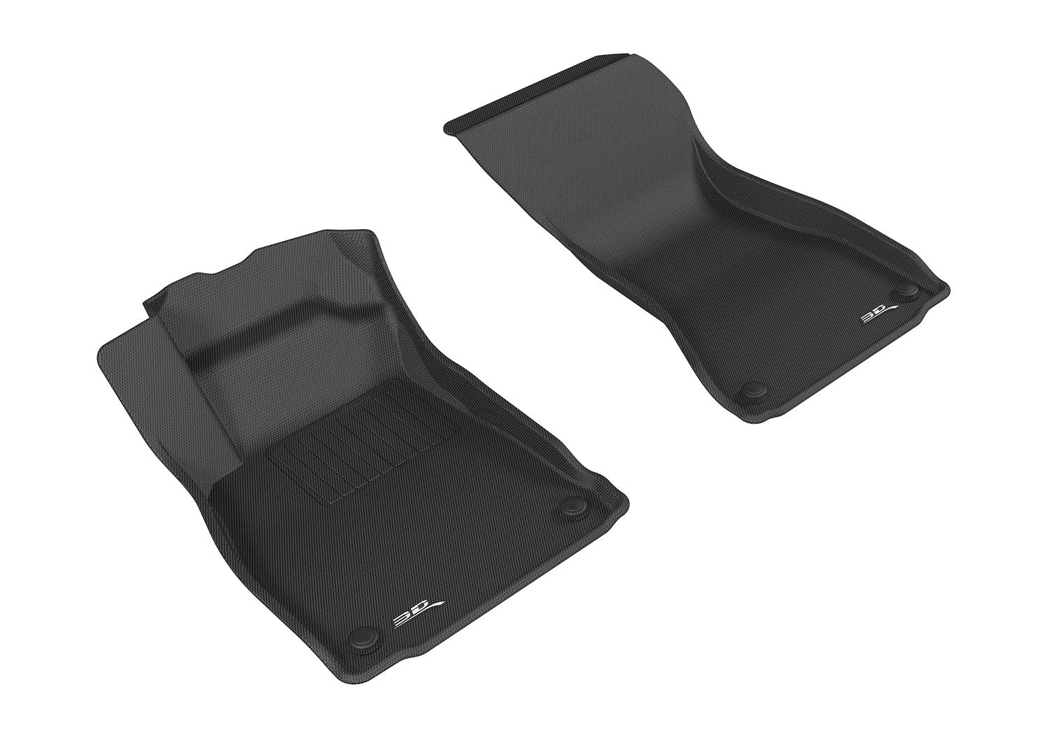 Custom Fit 3D MAXpider Kagu Floor Mat (Black) Compatible with Audi A4 / A4 Allroad (B9/8W) 2017-2026 / S4 (B9) 2018-2026 / A5 / S5 Sportback (8W6) 2018-2026 / RS 5 Sportback (8W6) 2019-2026 - 1st Row