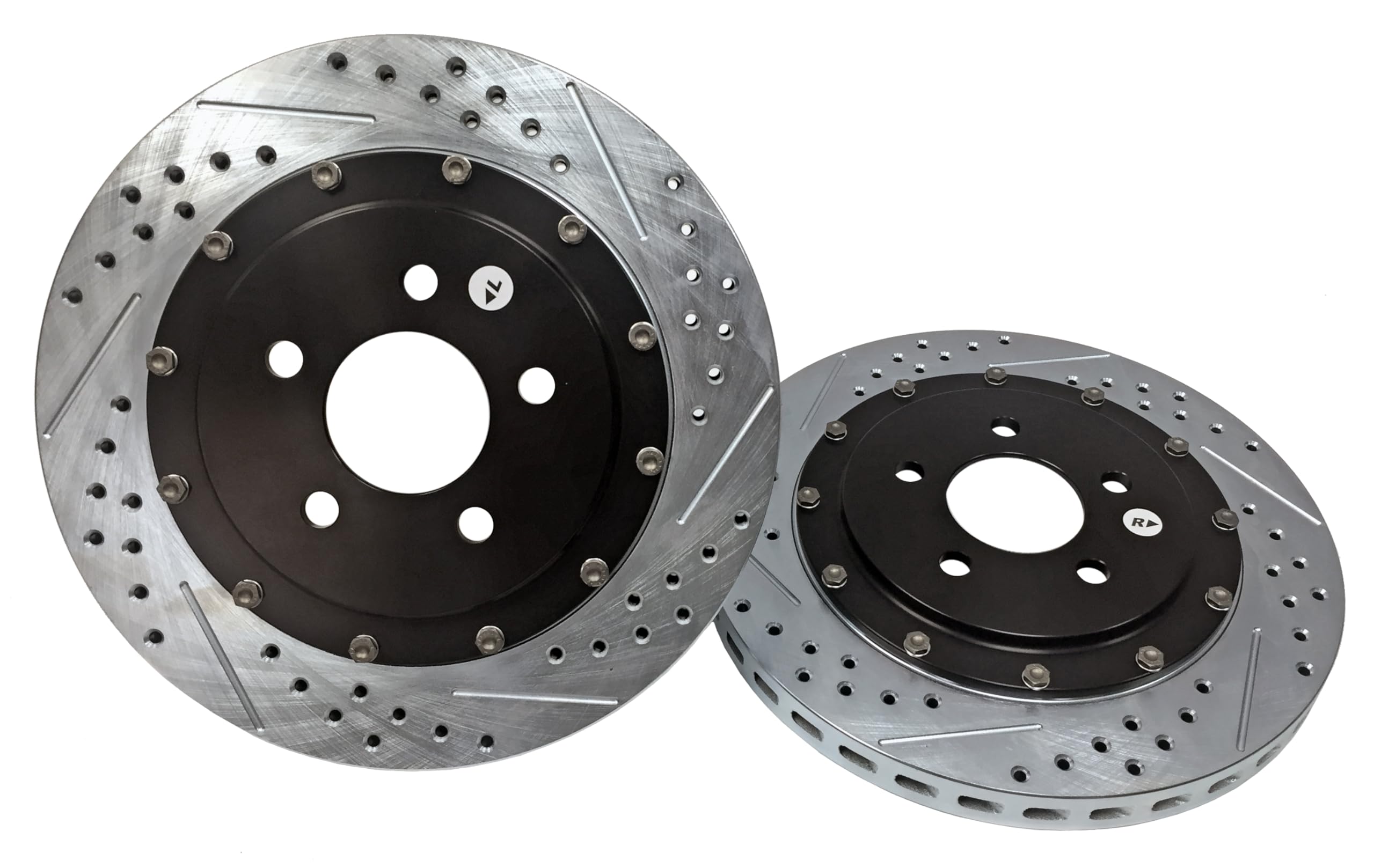 Baer Brakes EradiSpeed+ 2261002 Front 2-piece Brake Rotors Slotted Drilled Zinc Plated