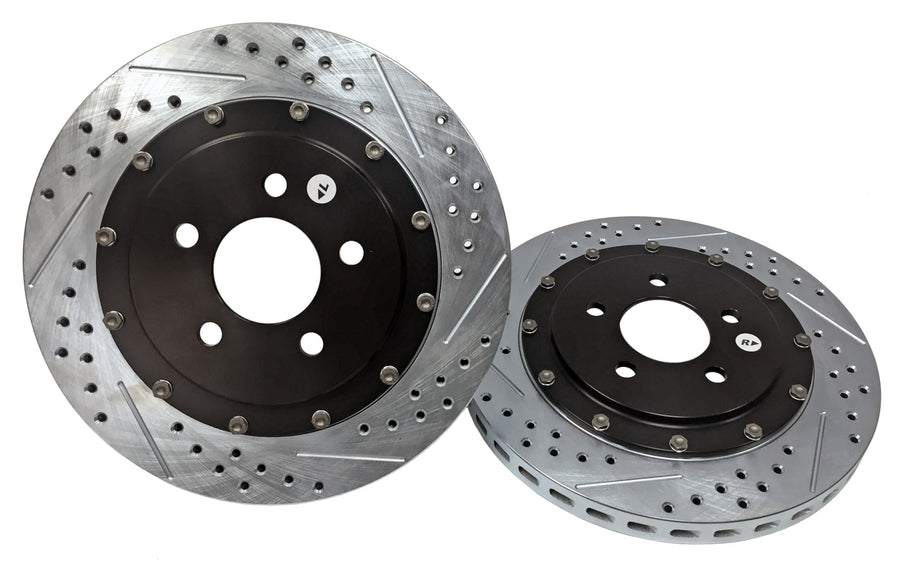 Baer Brakes EradiSpeed+ 2261002 Front 2-piece Brake Rotors Slotted Drilled Zinc Plated