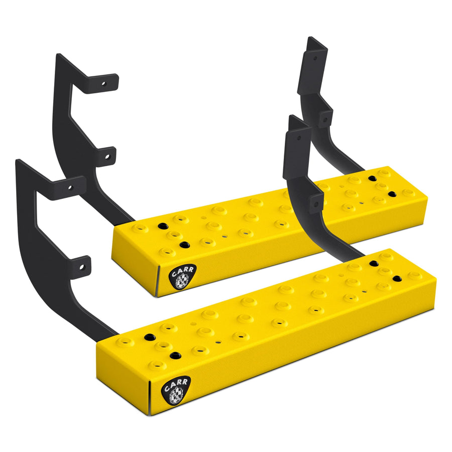 Carr's 501627: 16" Retractable Step - WTS - Xp3 Blk Pwdr Coat/Xp7 Sfty YLW Pwdr Coat Non-Slip Grip S