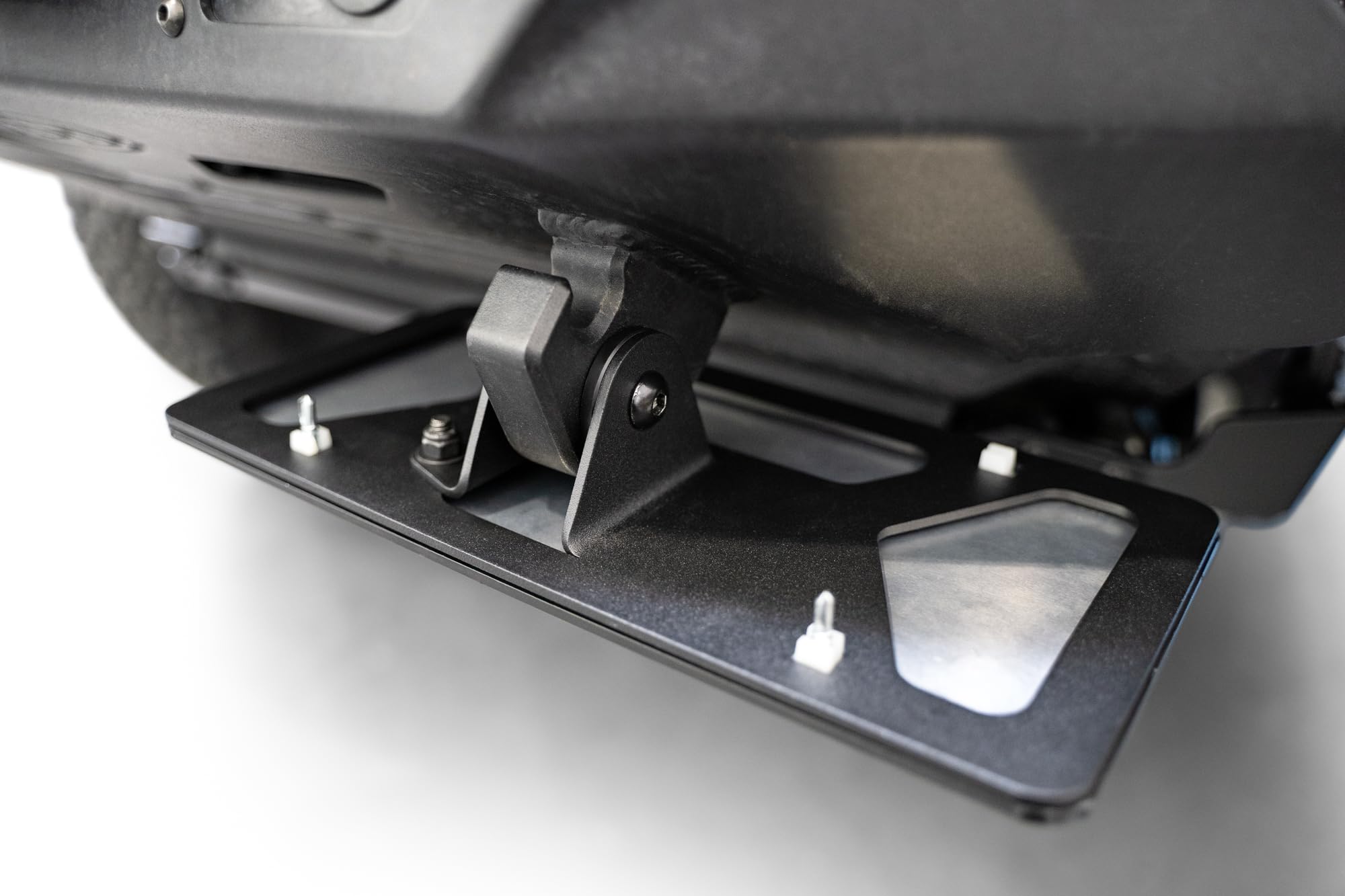 Rago Fabrication Front Bumper Clevis Mounted License Plate Bracket | Designed for Off-Road Aftermarket Bumpers | Adjustable for Universal Clevis Mount Fitment | Made in The USA