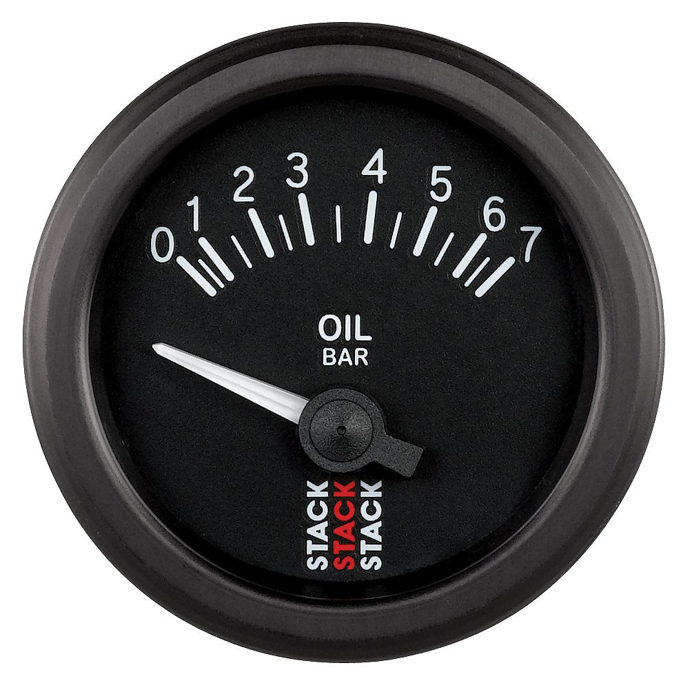 52mm Black Stack ST3201 M10 Male 0-7 Bar Electric Oil Pressure Gauge