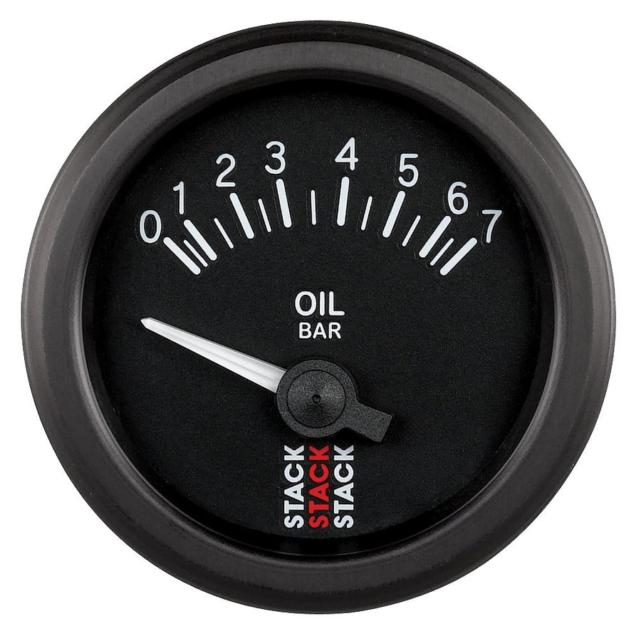 52mm Black Stack ST3201 M10 Male 0-7 Bar Electric Oil Pressure Gauge