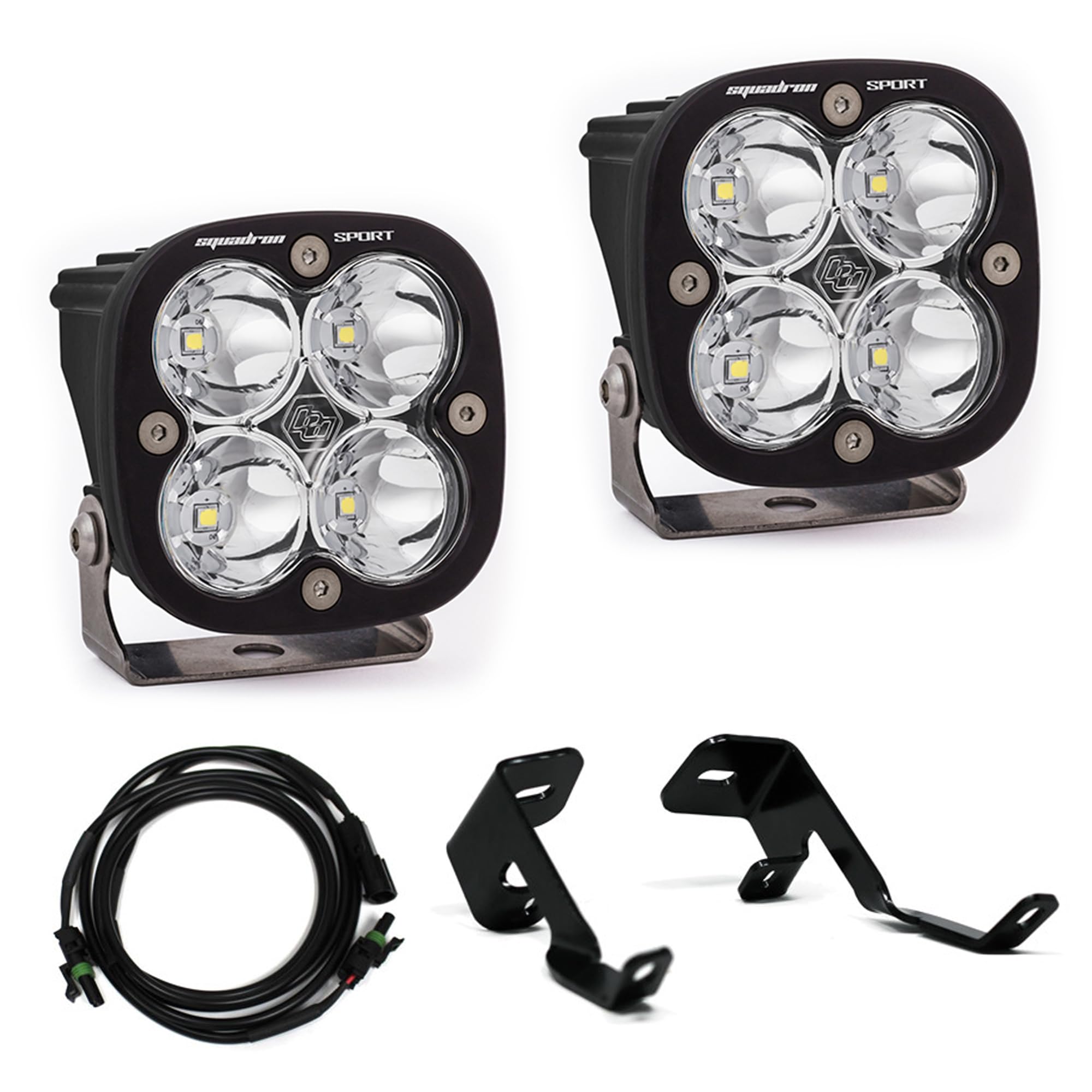 Squadron Sport LED A-Pillar Light Kit for Ford F-150; Baja Designs F-150 Raptor Truck (Spot; Clear)