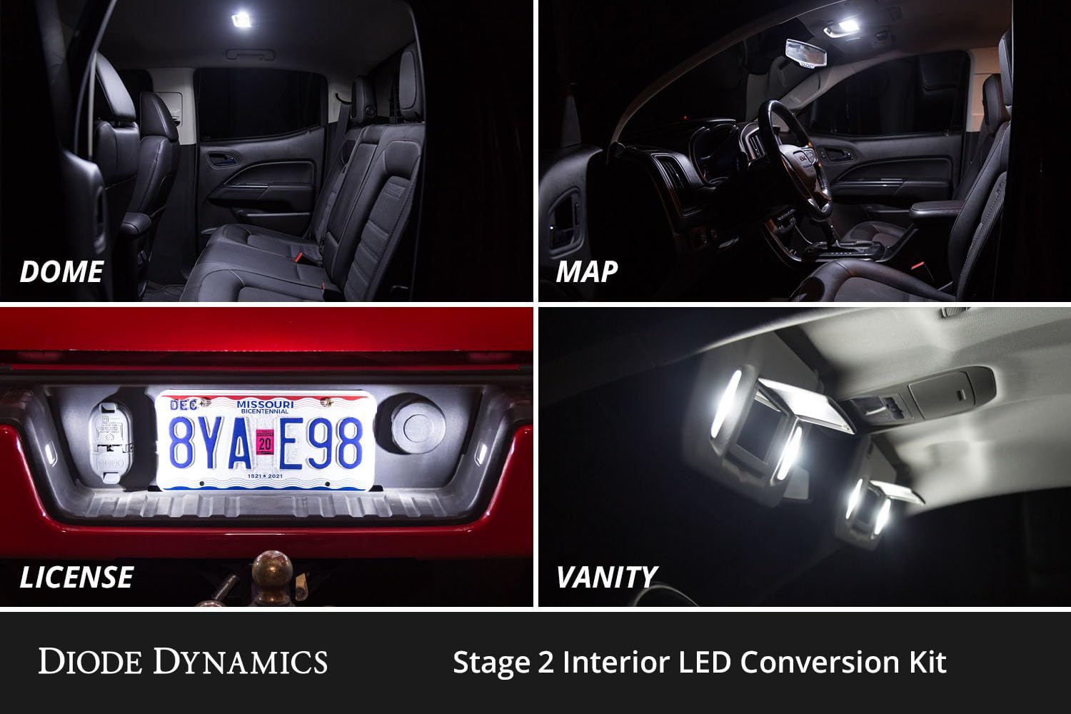 LED interior bulb pack Diode Dynamics compatible with Chevrolet Silverado 1998-2006, Stage 1