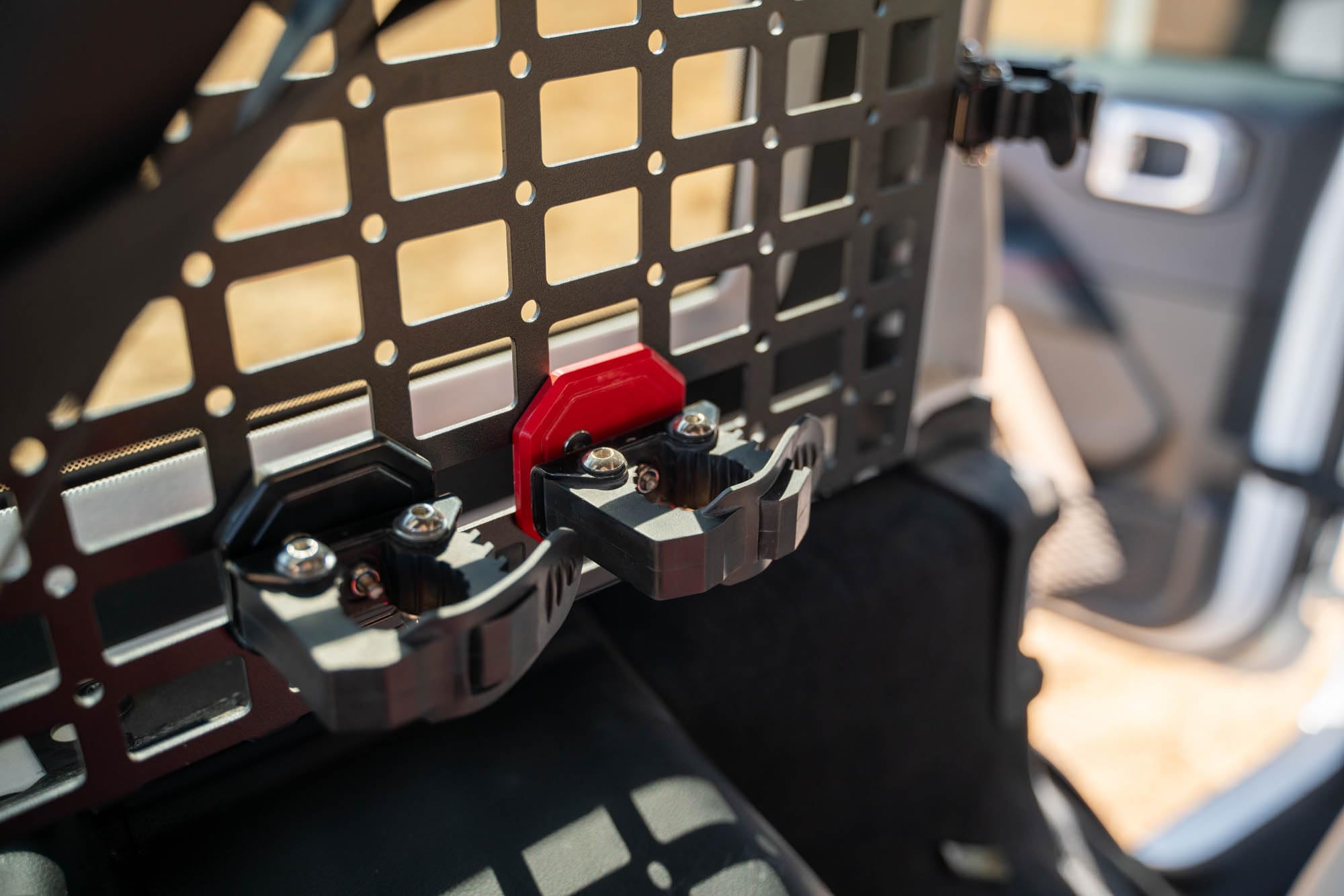 DV8 Offroad Molle Panel Quick Release Tool Mounts | Secures Your Tools & Accessories | Rotates for Endless Mounting Positions | 3 Color Varieties | Sold as a Pair (Black)