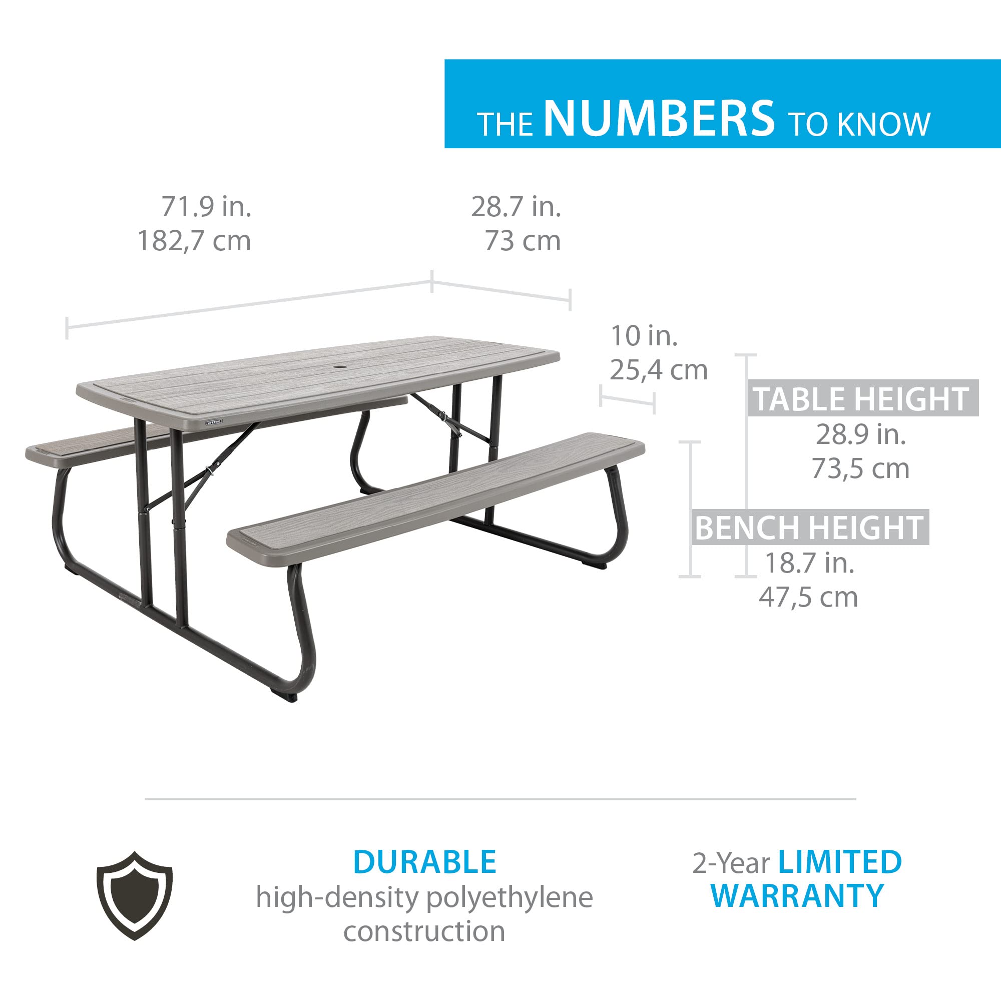 Folding Picnic Table LIFETIME