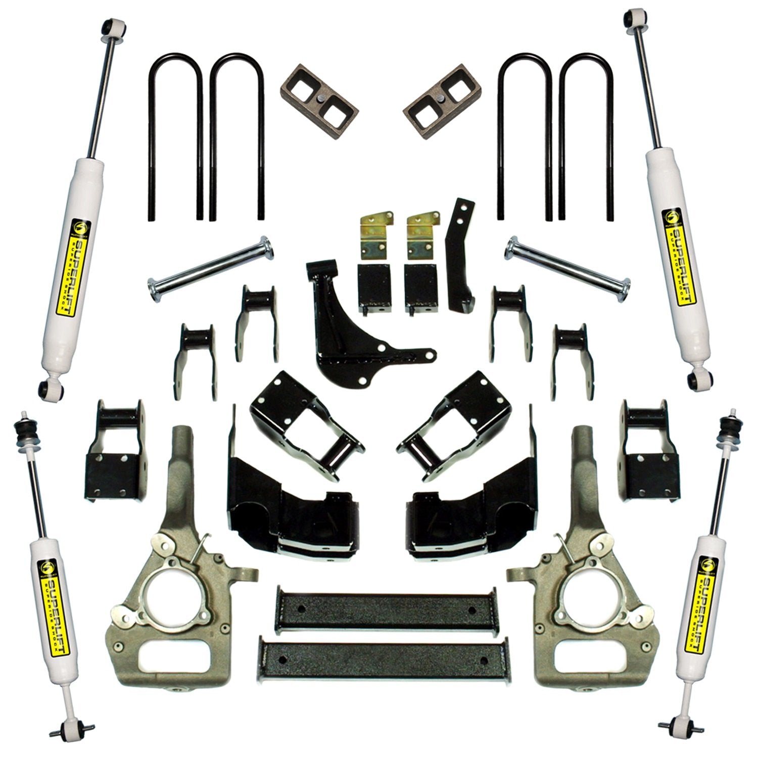 SUPERLIFT SUSPENSION RealTruck 4" Lift Kit for Ford Ranger | Complete Lift Kit with Front & Rear Shadow Series Shocks | K358 | Fits 2000-2010 Ford Ranger 4WD