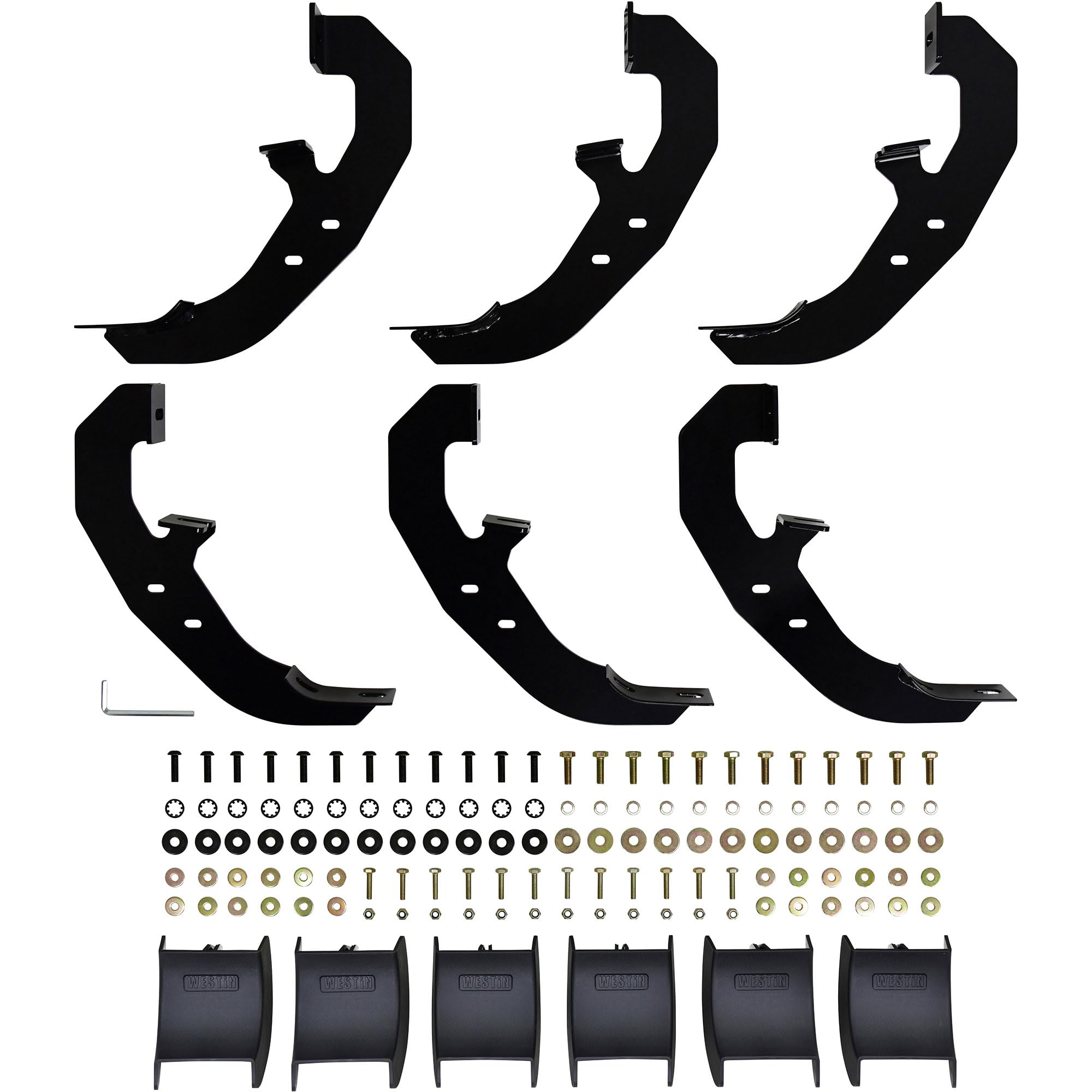 Pro Traxx 6 Oval Nerf Step Bars Westin fits 2019-2025 Silverado Sierra 1500 2500 3500 Crew Cab (Exc 2019 LD Limited) Black Pair