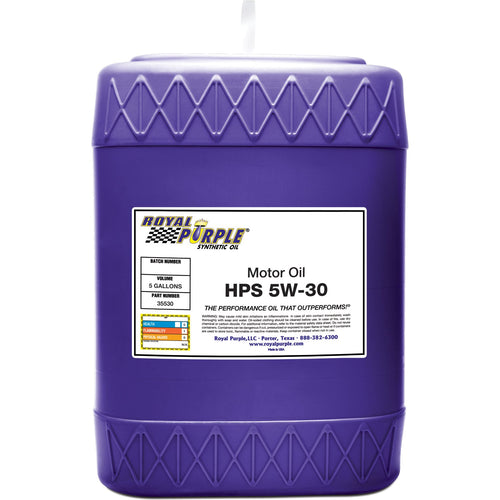 Royal Purple HPS 5W-30 High Performance Street Synthetic Motor Oil with Synerlec - 5 Gallon