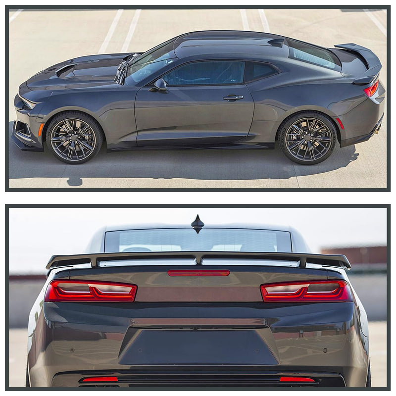 Matte Black Spec-D Tuning ZL1 Style ABS Rear Trunk Spoiler Compatible with 2016-2020 Chevy Camaro Models