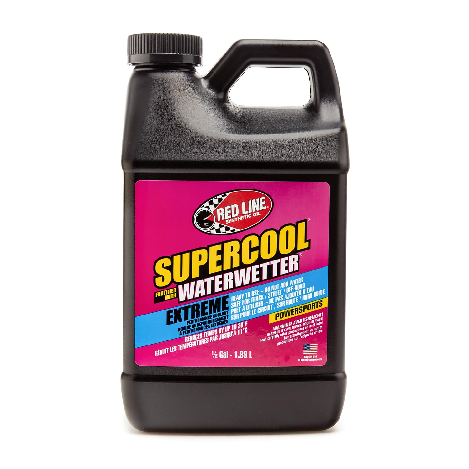 Red Line Supercool 80205, Extreme Powersports Coolant, Safe for Track, Street, Off-Roa - 1/2 Gallon (64 Ounces)