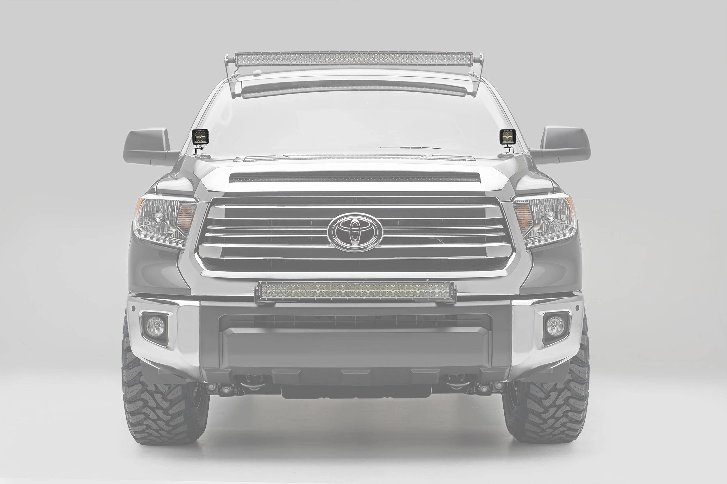 ZROADZ Black Hood Hinges A-Pillar LED Mount 2014-2016 TOYOTA TUNDRA Z369641