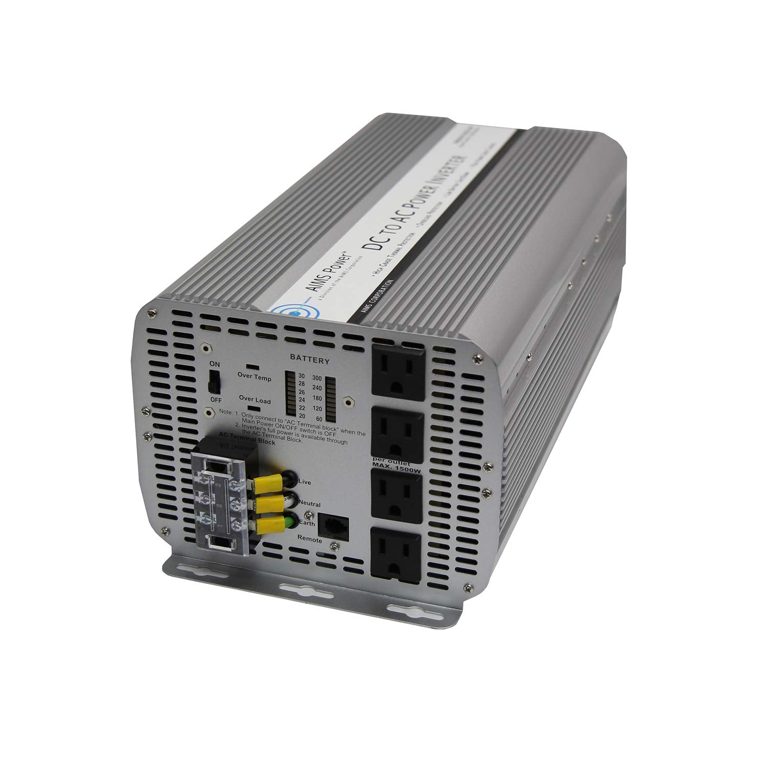 5000 Watt AIMS 12 Volt DC Power Inverter