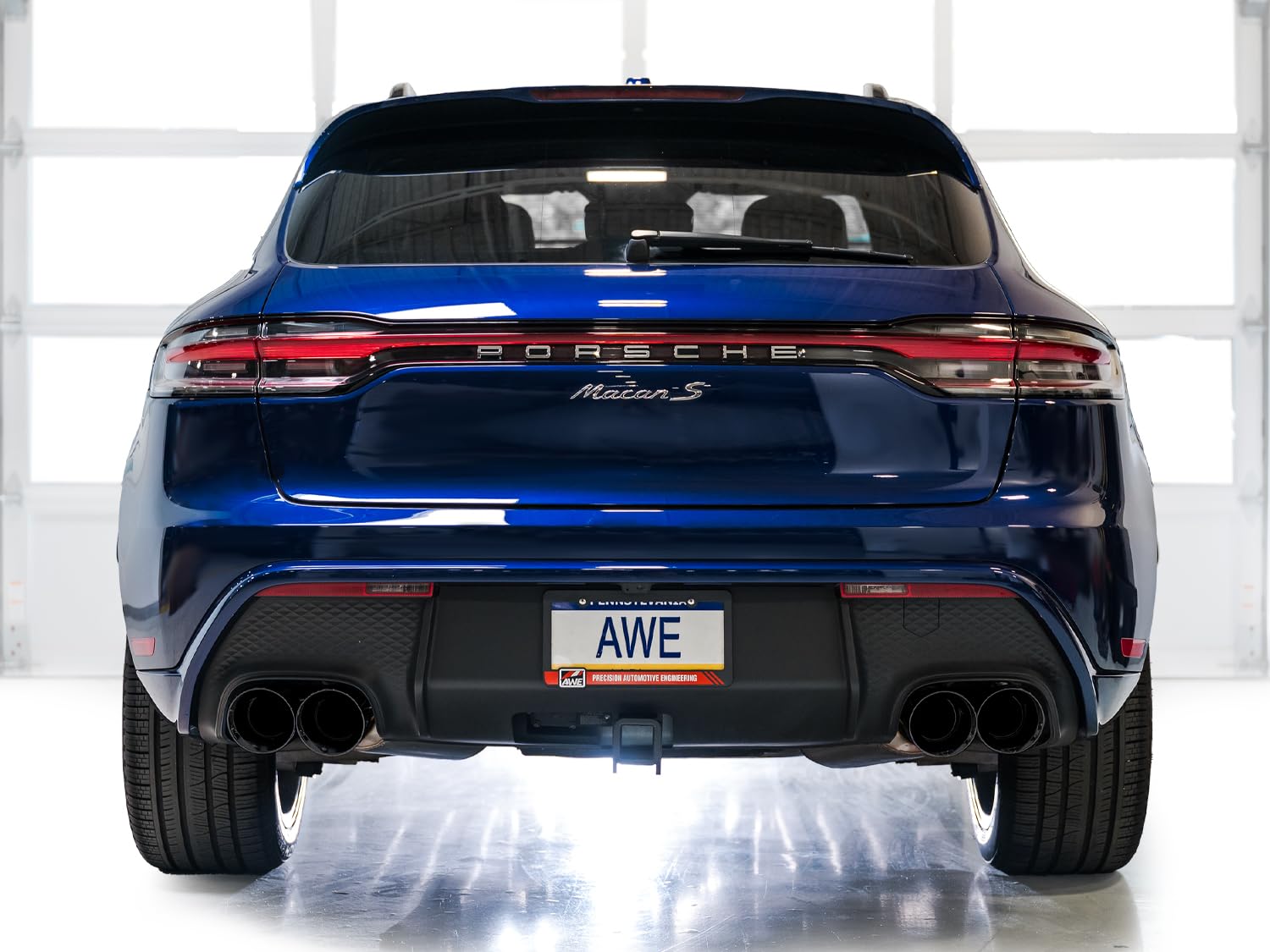 AWE Catback Touring Edition Exhaust for '22+ Porsche Macan 2.9TT - Diamond Black Tips (3015-43952)
