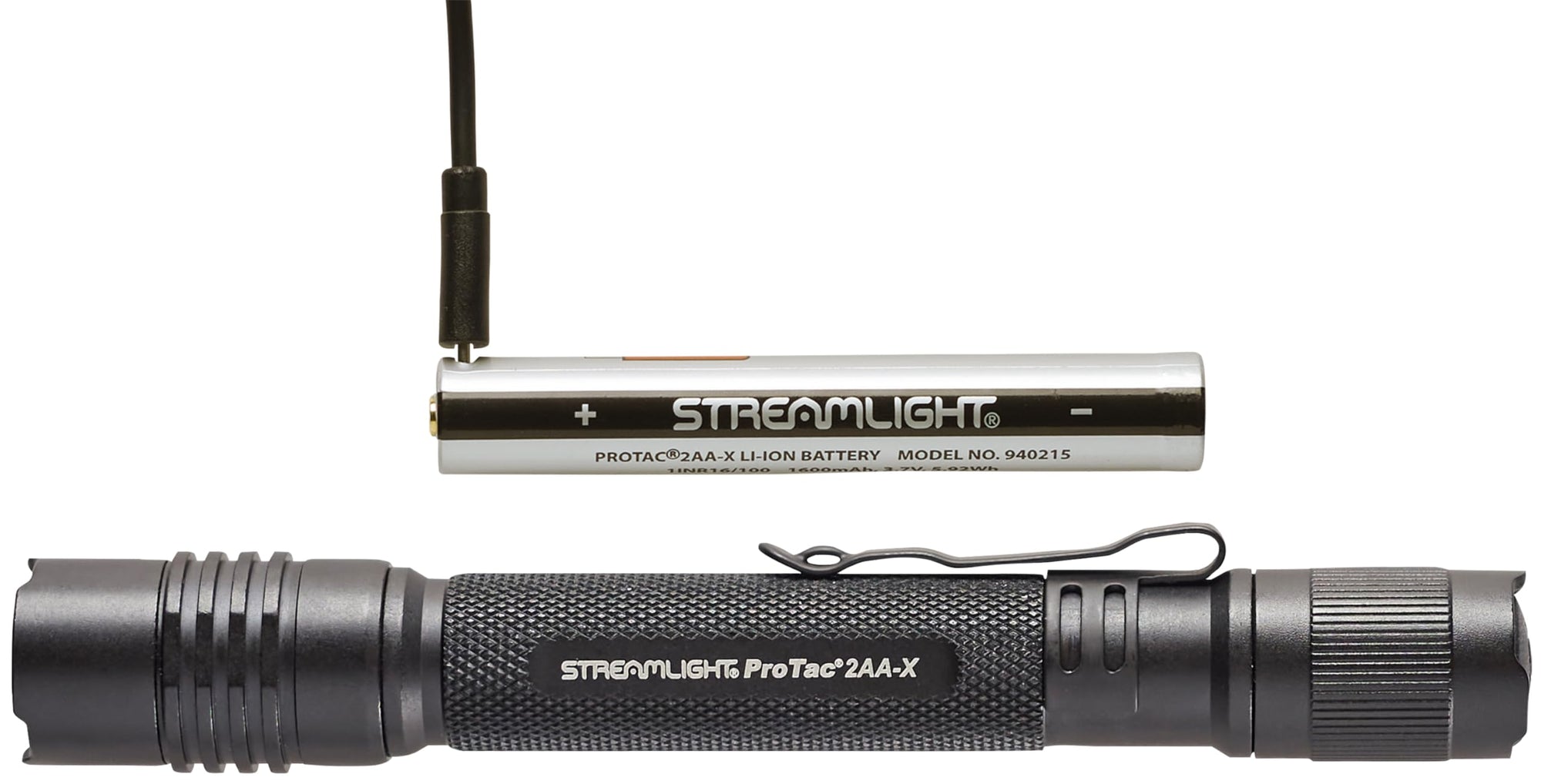 Streamlight ProTac 2AA-X 550-Lumen Multi-Fuel Tactical Carry Flashlight with USB-C Rechargeable Battery, Black