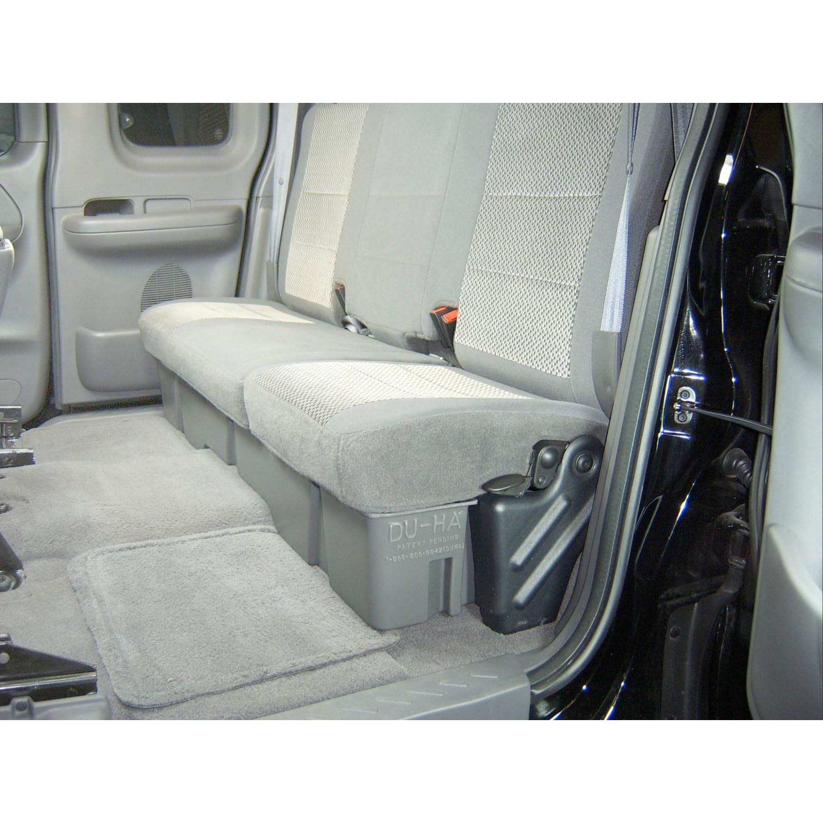 Under Seat Storage DuHa 20007 fits 2000-2003 F150 SuperCab | Black Heavy-Duty Back Seat Organizer | Durable Construction | Includes Dividers