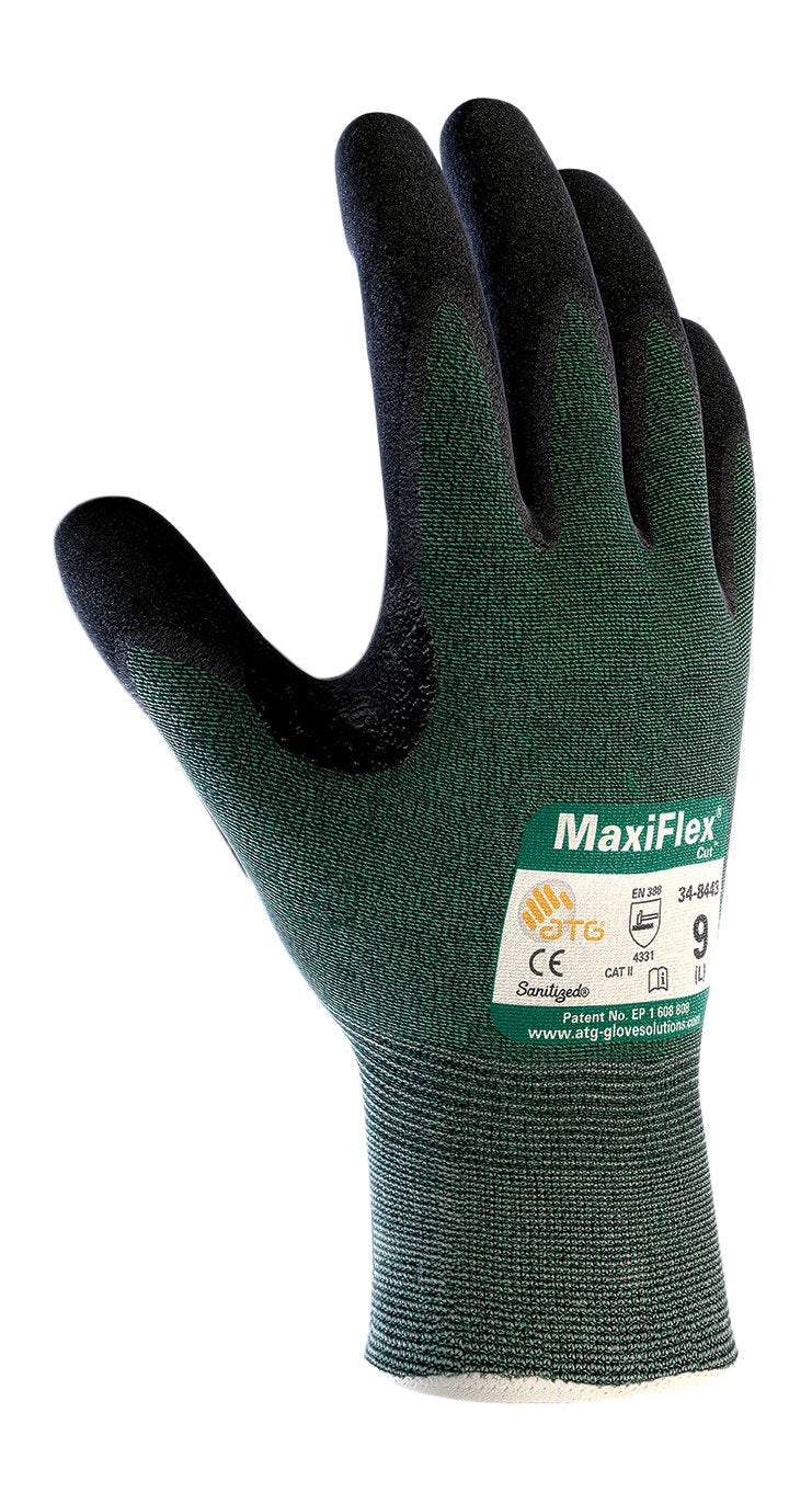 MaxiFlex Cut Engineered Yarn ATG 34-8443/L Gloves With Micro-Foam Nitrile Coating Cut Resistant