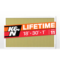 K&N HVAC Furnace Air Filter 18x30x1, Lasts a Lifetime, Washable, Merv 11, the Last Filter You Will Ever Buy, Breathe Safely at Home or in the Office, HVC-11830