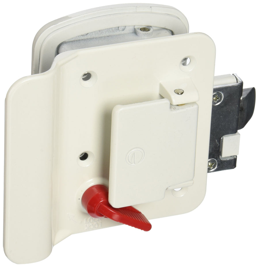 Global AP Products 013-571 White Travel Trailer Entrance Lock Set