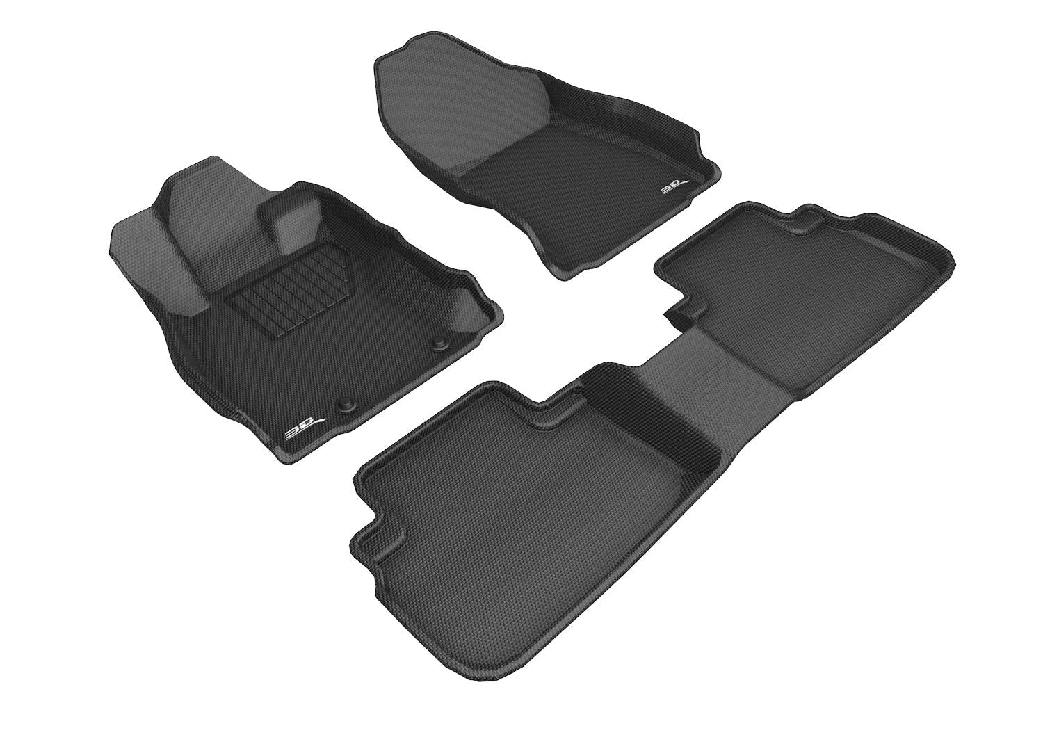 Kagu Floor Mat (Black) 3D MAXpider Custom Fit Compatible with Subaru Forester 2019-2024 - Full Set