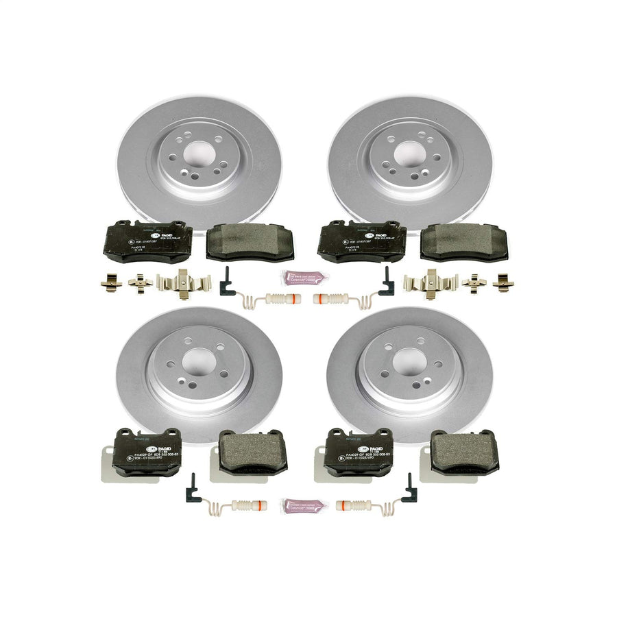 Power Stop ESK4463 Euro-Stop Front & Rear Brake Kit For Mercedes-Benz ML430 2000-2001, ML500 2002-2005, ML55 AMG 2000-2003 [Model Specific]