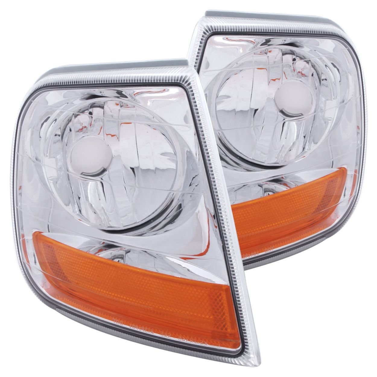 Euro Clear Lens ANZO USA Corner Light Set-Harley Davidson Style