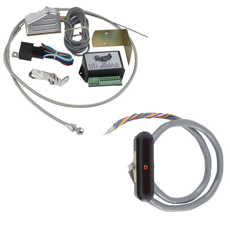 Black Aluminum Cable Operated Lokar XCIND-1722 Vertical LED Dash Indicator Kit for Ford C-4/C-6 Transmission