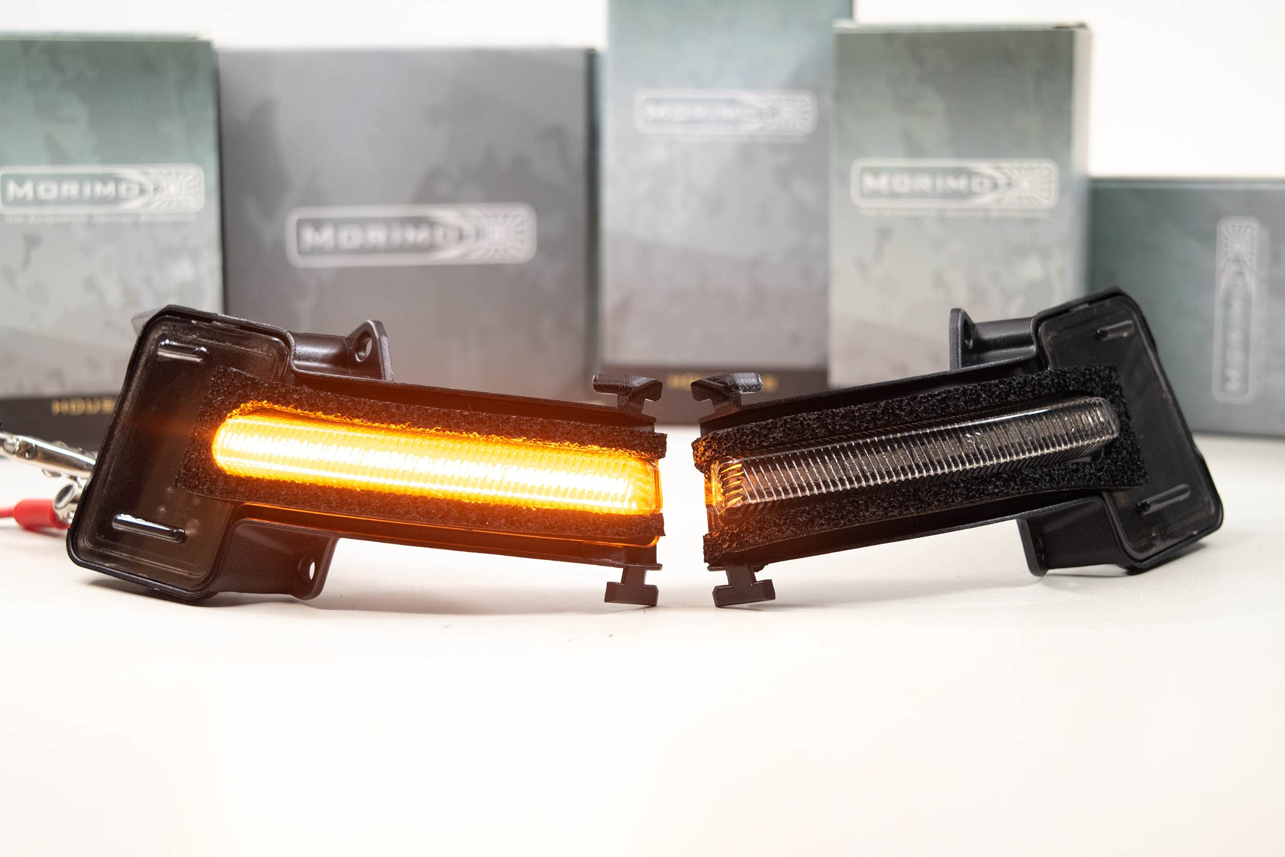 Morimoto XB LED Side Mirror Lights, Housing Smoked, Fits Honda Civic (16-20), Plug and Play Assembly, Easy Install, Front Amber LED Lights (1x LFM32)