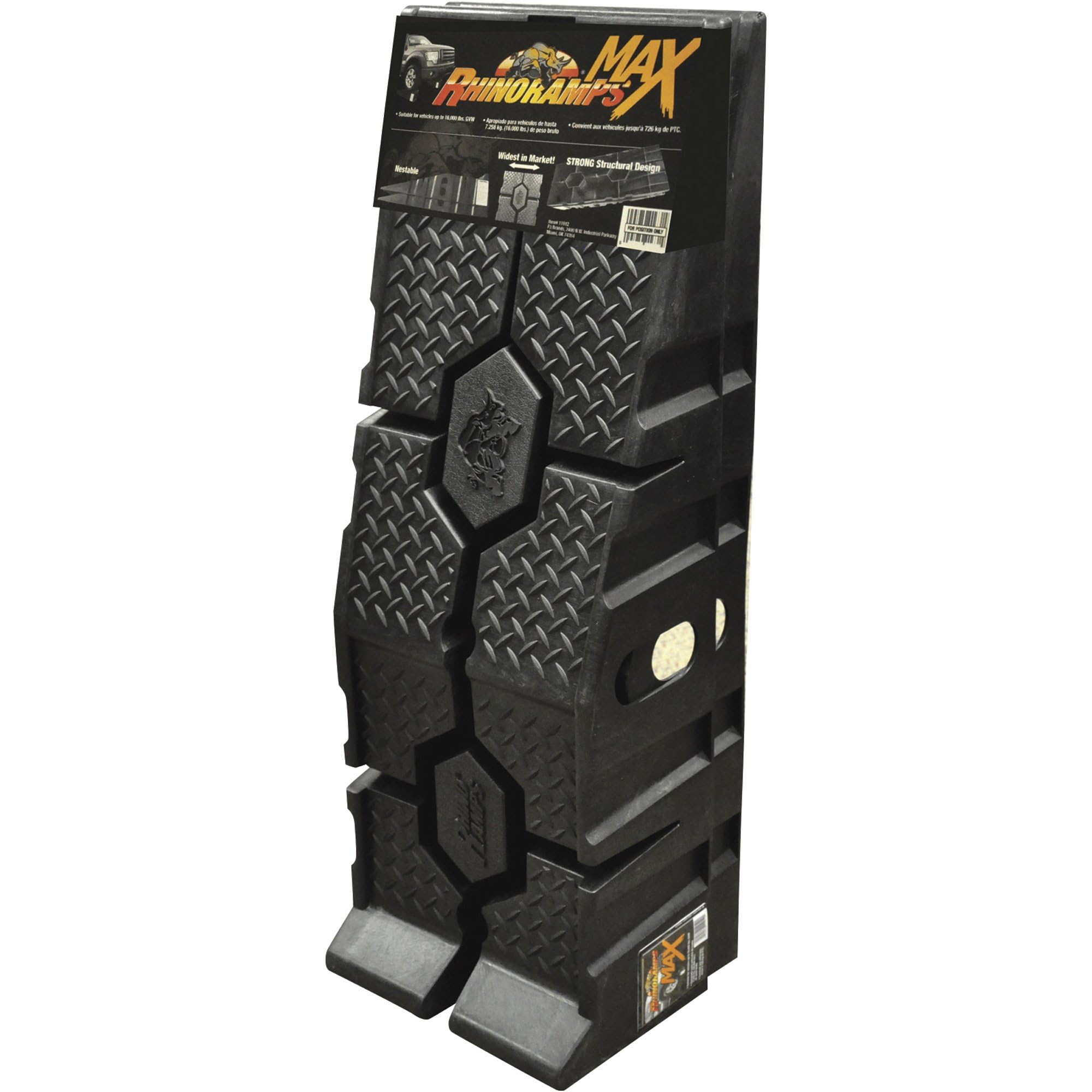 RhinoRamps MAX FloTool 11912 Vehicle Ramps - Set of 2 (16,000lb. GVW Capacity)