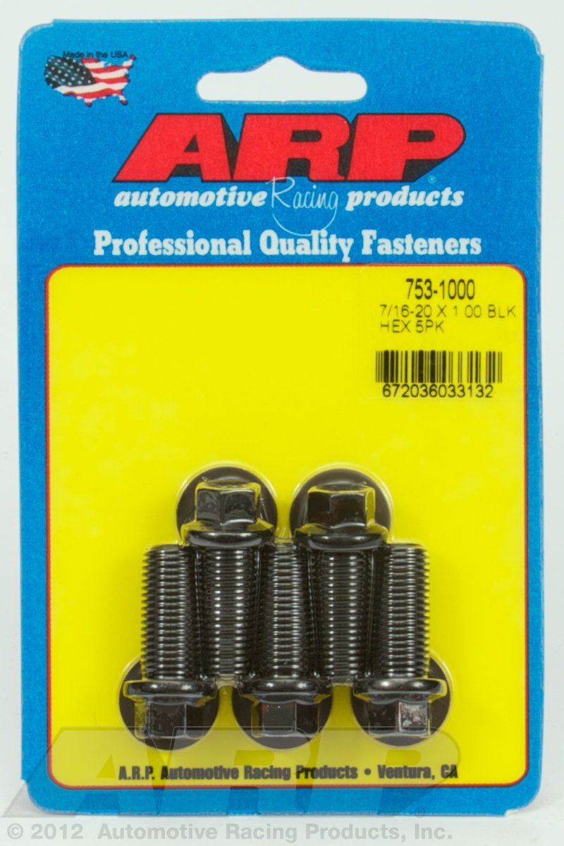 Hex ARP (753-1000) Oxide Bolt, Black